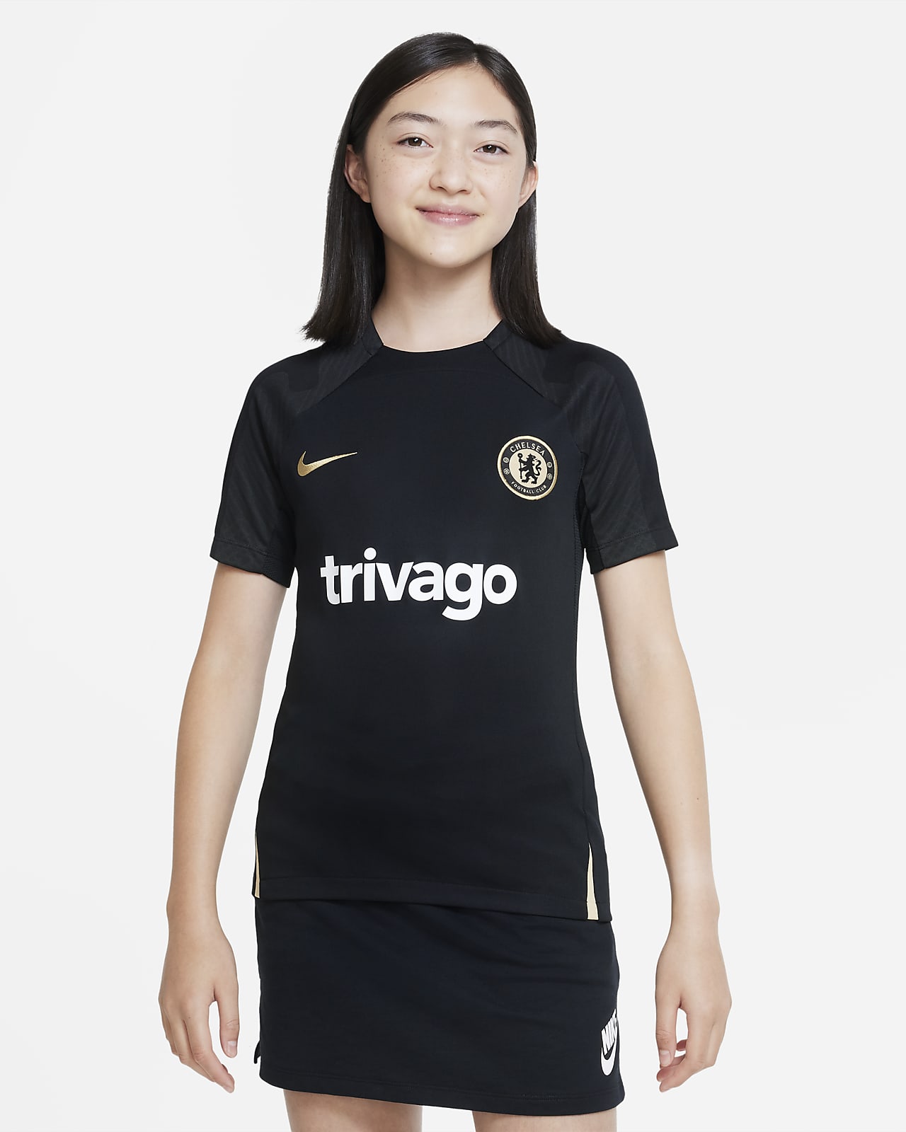 Auroch Alegaciones combinación Chelsea FC Strike Big Kids' Nike Dri-FIT Short-Sleeve Soccer Top. Nike.com