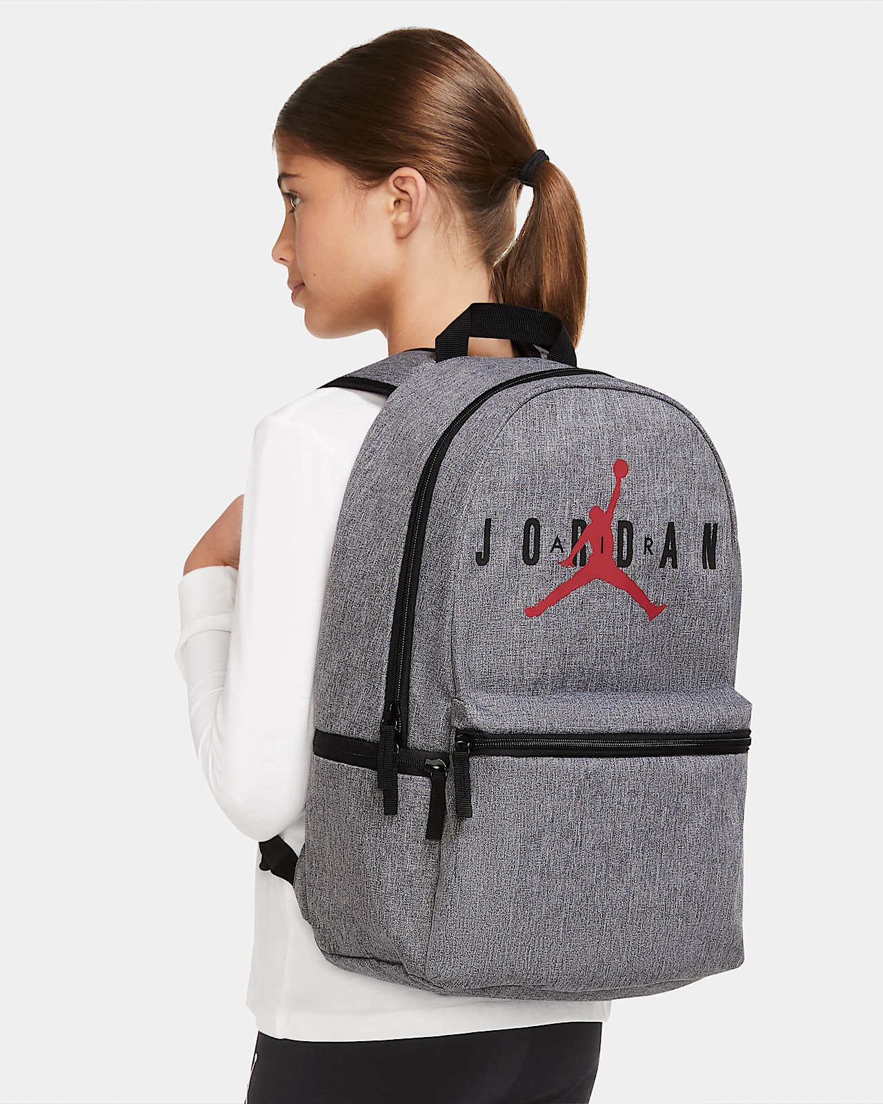 silver jordan backpack