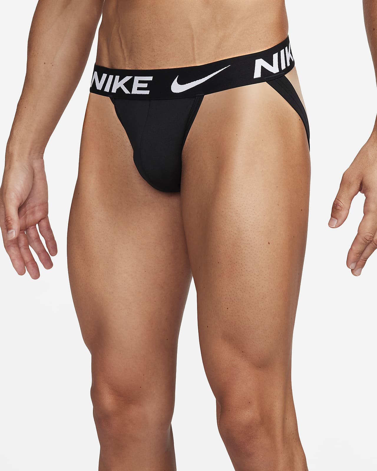 Nike Dri-Fit Cotton Stretch 3-Pack Jockstrap Underwear Briefs - Mens XL -  Black
