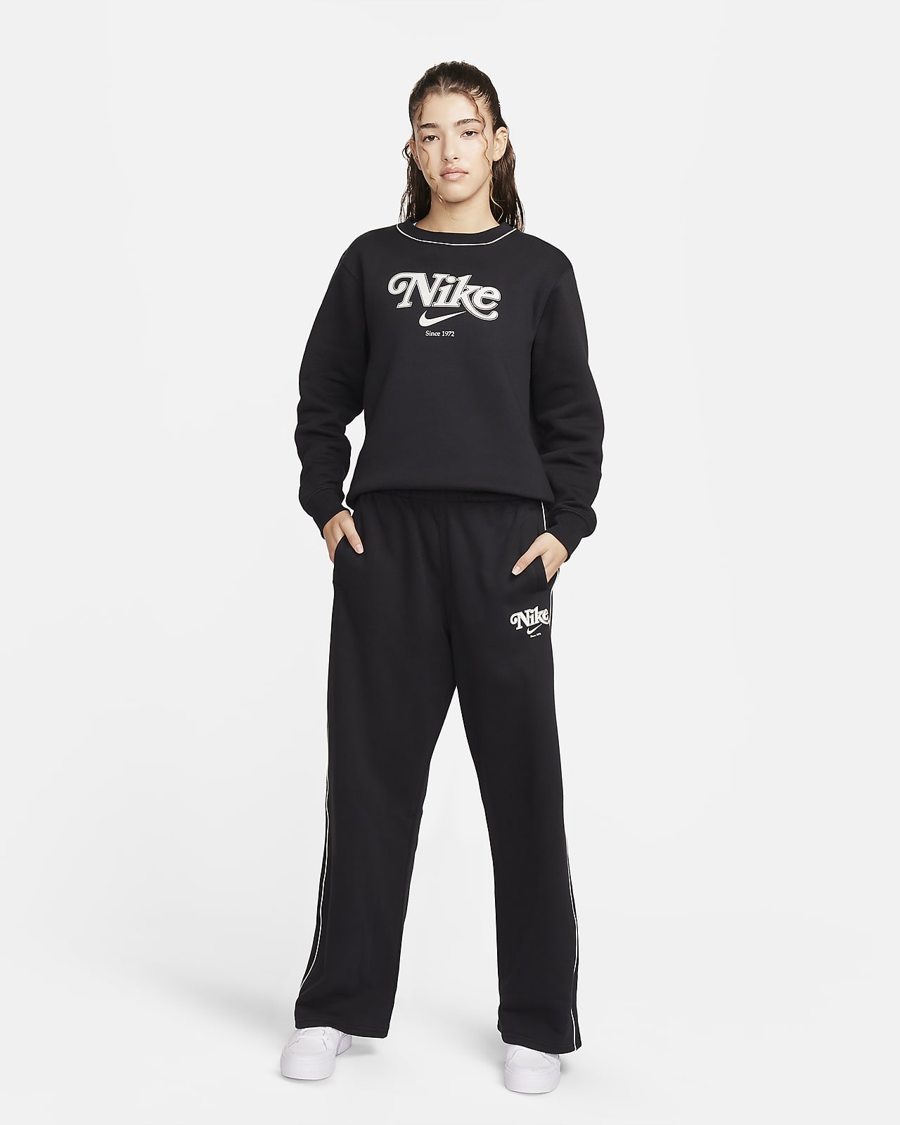 Nike Women's High-Waisted French Terry Pants Black DV7800-010 – Laced