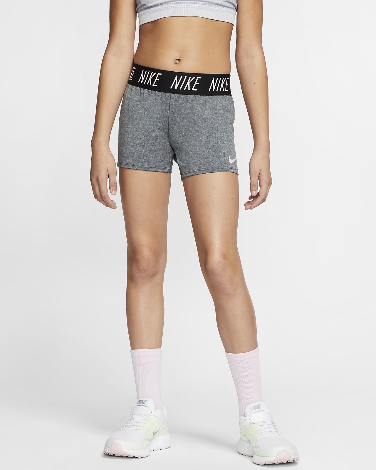 Shorts de entrenamiento para niña talla grande Nike DriFIT Trophy