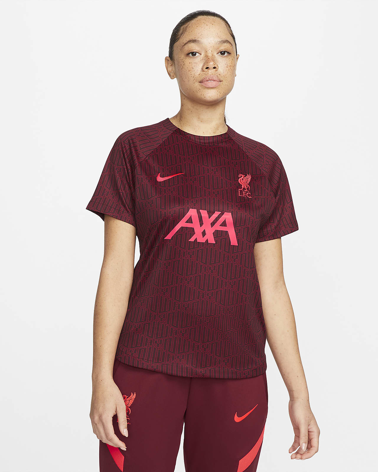 Top de f tbol para antes del partido para mujer Nike Dri FIT Liverpool FC