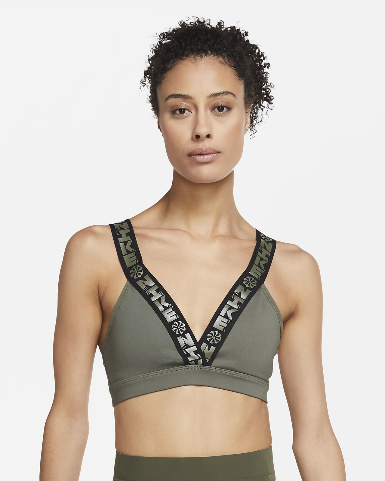 nike indy white sports bra