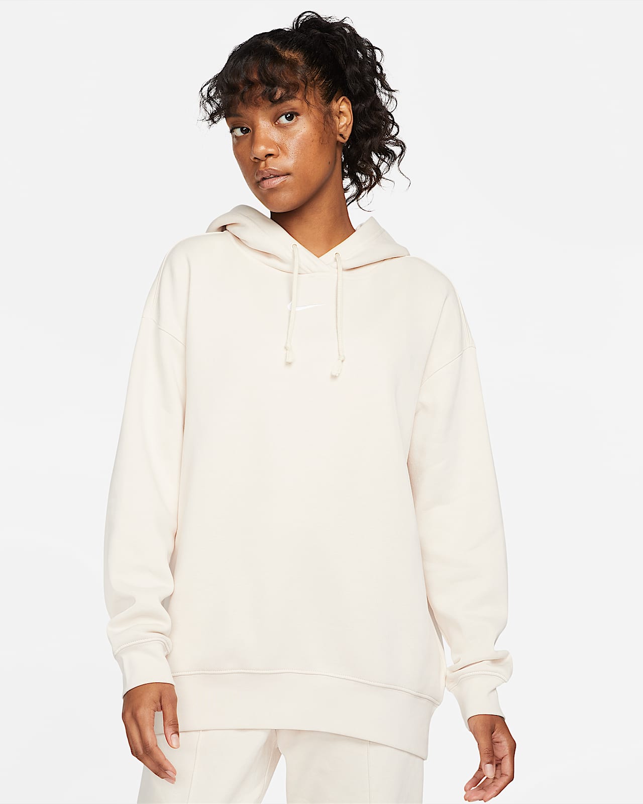 Nike Collection Fleece Oversized Hoodie In Light Sand | lupon.gov.ph