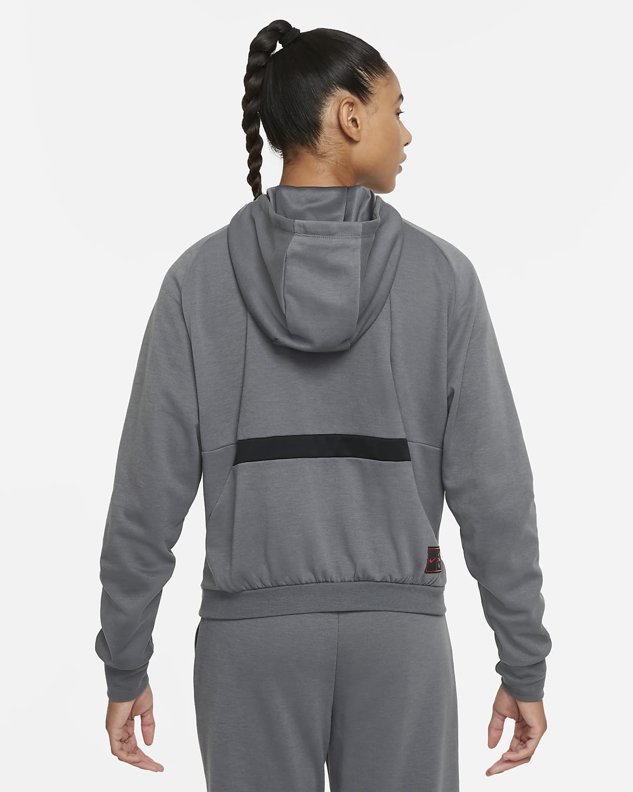 Sudadera Nike del Paris St. Germain Sportswear Essential Fleece para mujer  gris oscuro/negro - Tienda de fútbol