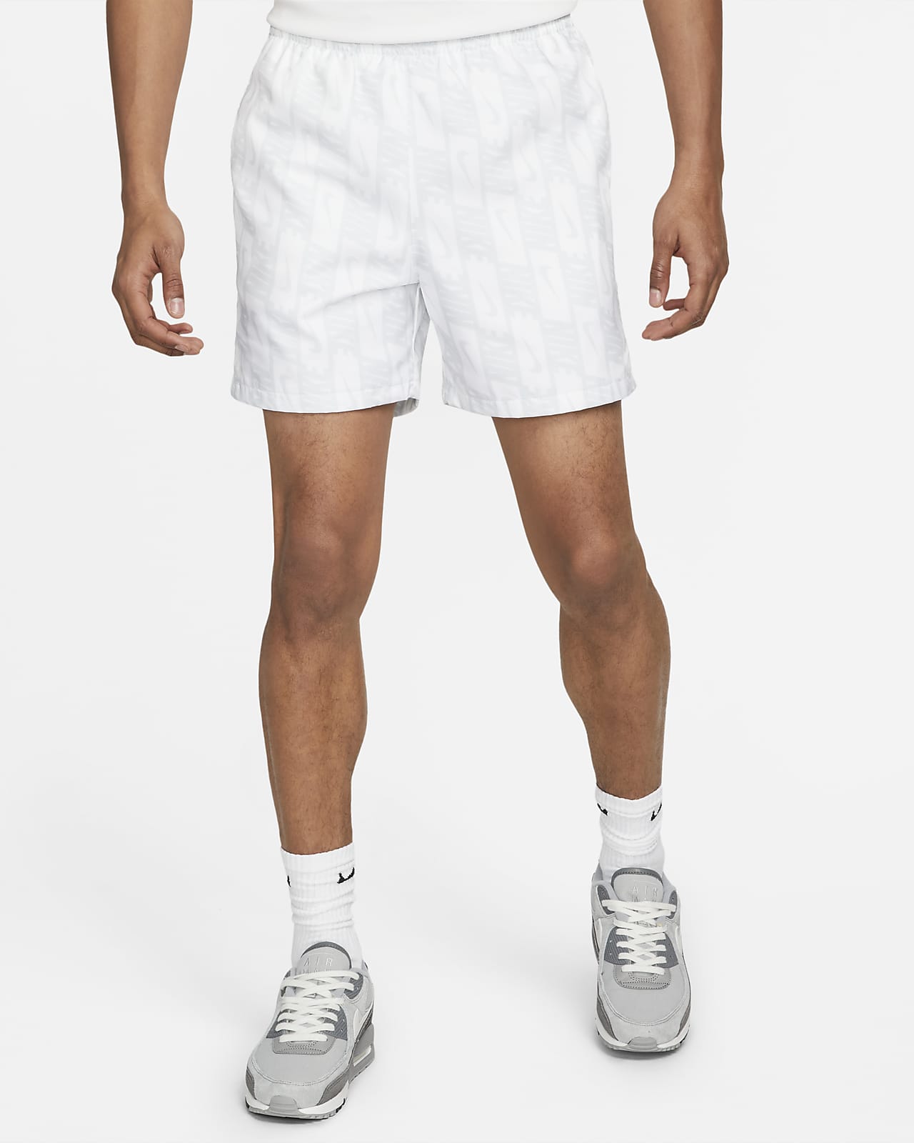 nike woven shorts white