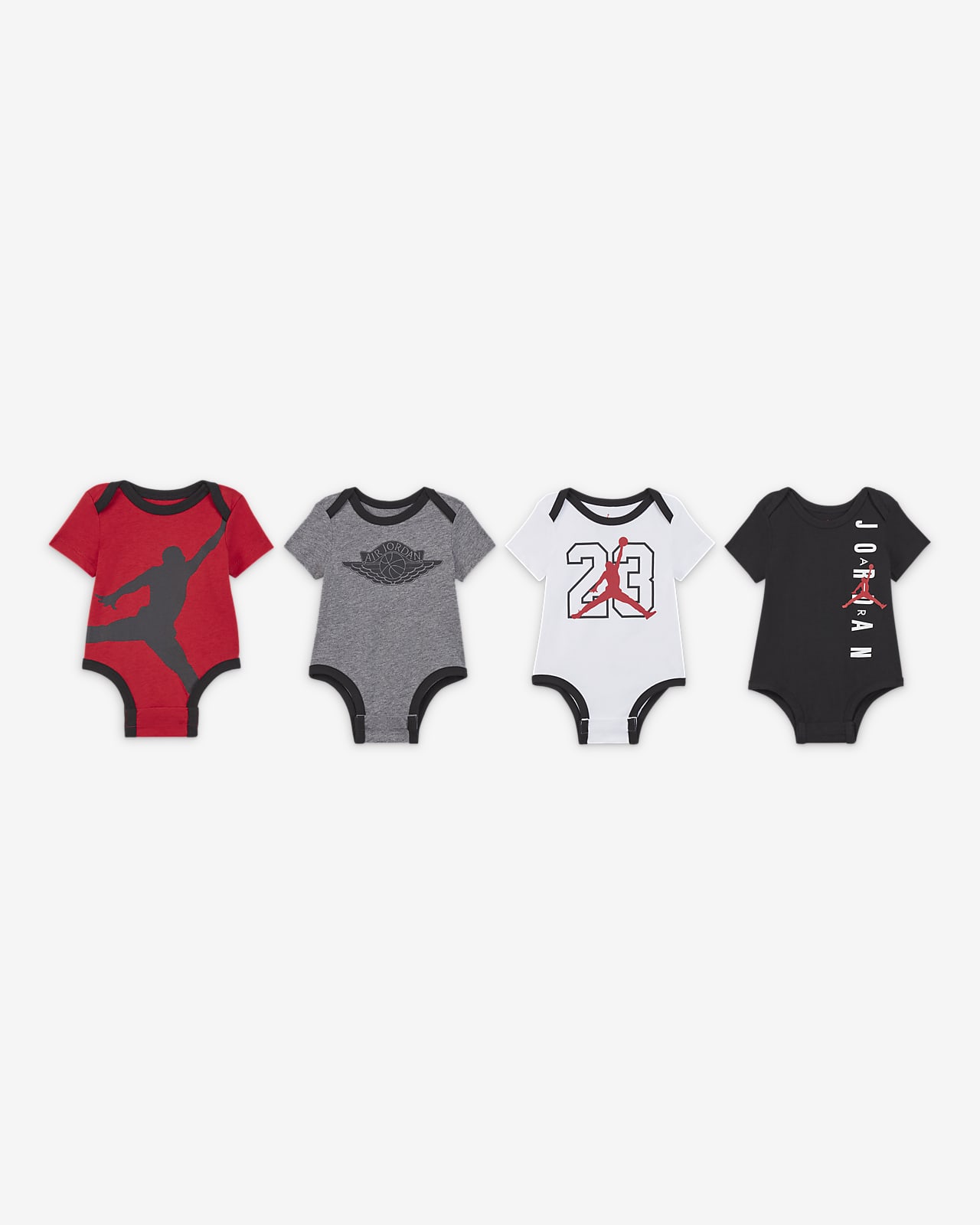 hybrid løg Bær Jordan Baby Bodysuit Set (4 Pack). Nike.com
