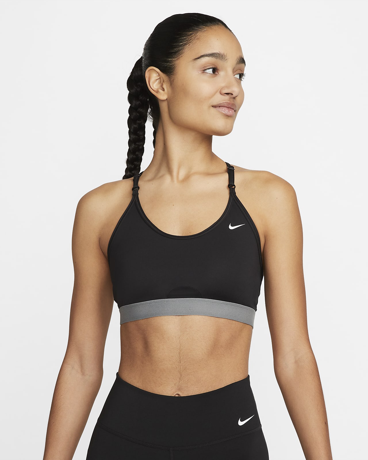 Nike Pro Wire-Free Medium Control Sports Bra, XS, White 