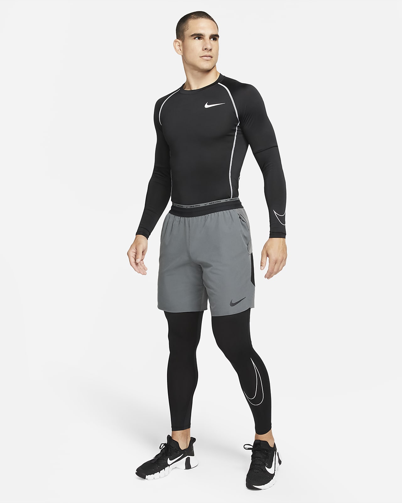 Nike Pro Tights Dri-FIT - Grå/Sort