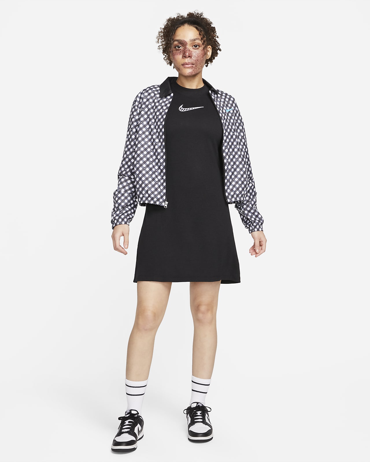 Nike Sportswear Women's Gingham Short-Sleeve Dress. Nike ID