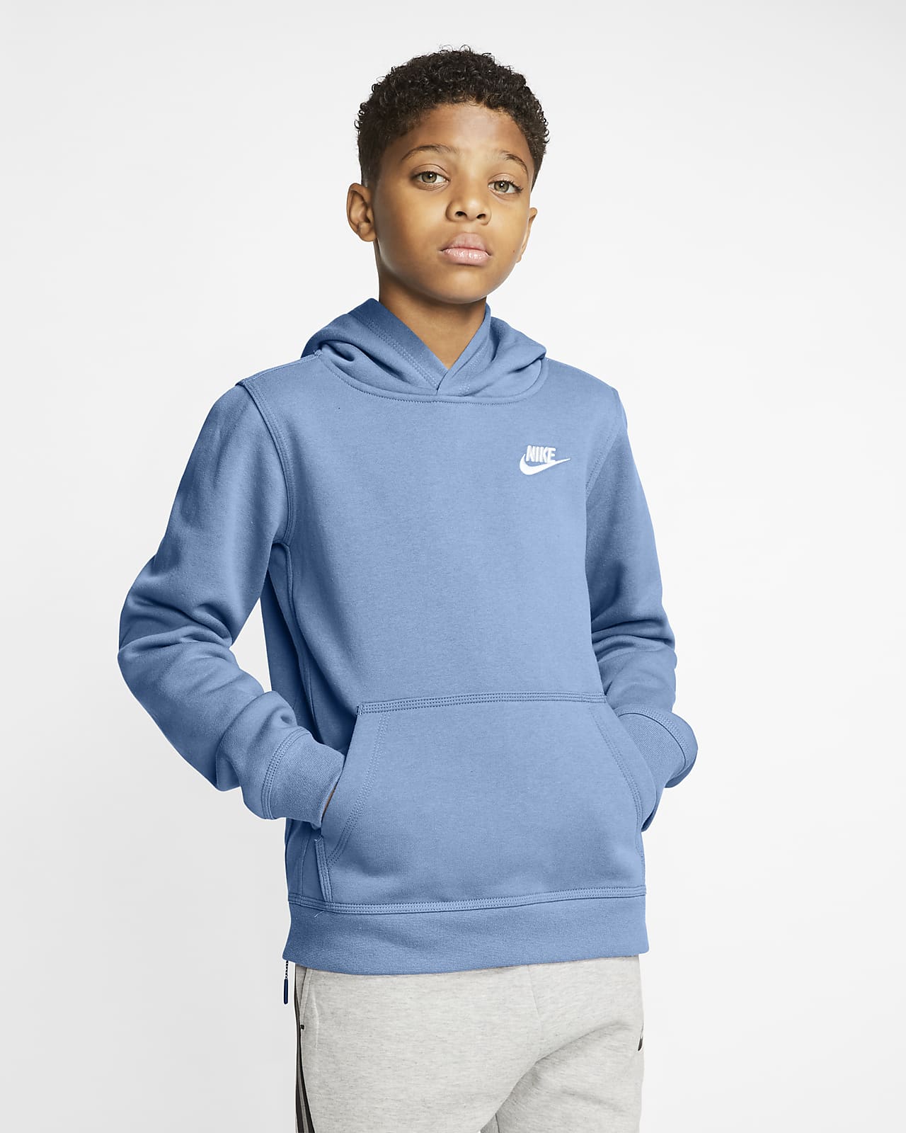 Sudadera con capucha sin cierre para niño talla grande Nike Sportswear  Club. Nike.com