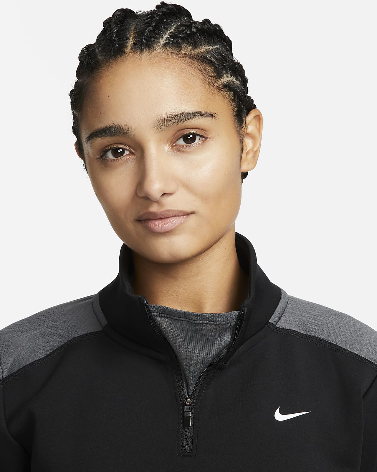 Nike Dri-FIT Women's Long-Sleeve 1/4-Zip Training Top.