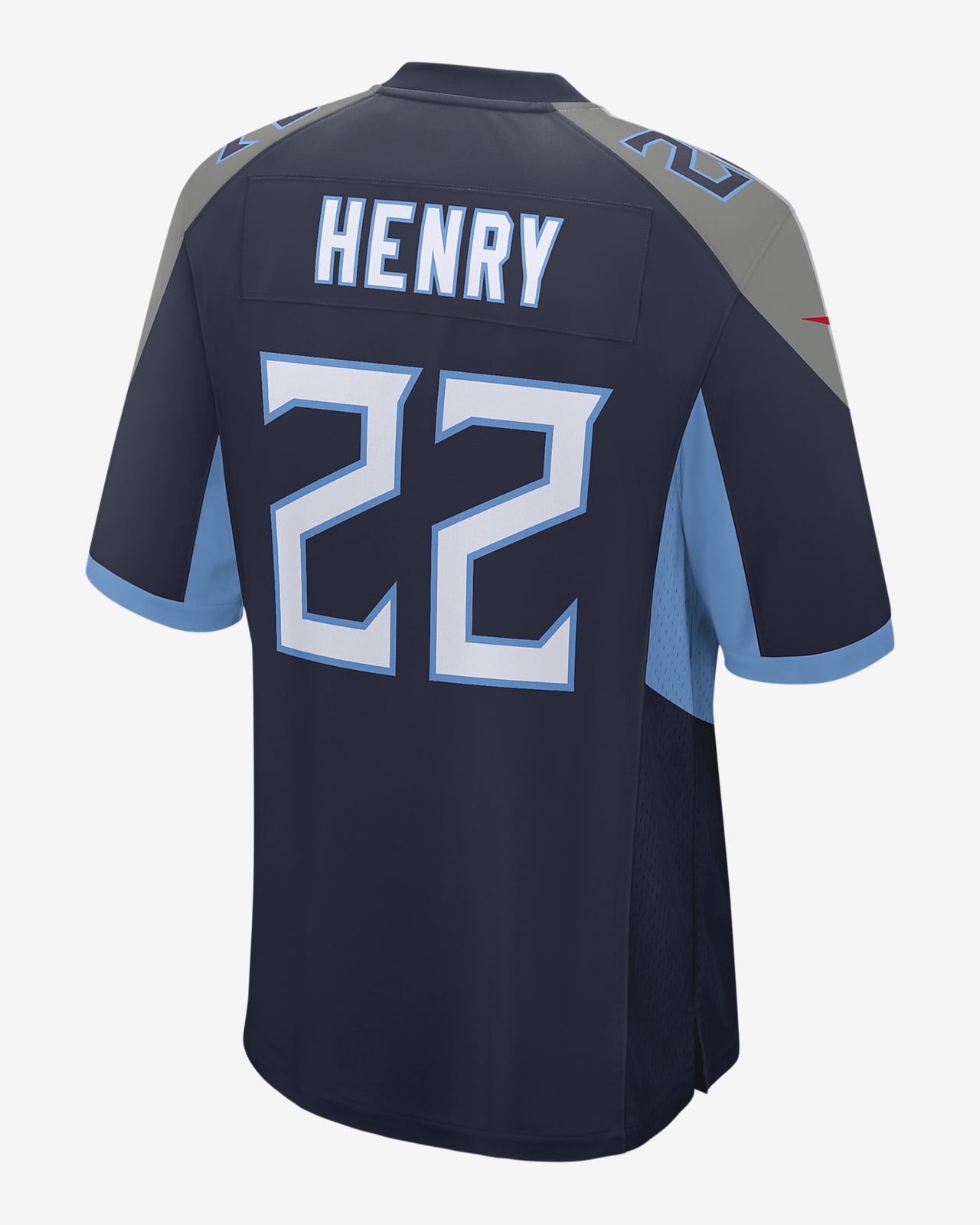 Derrick Henry Men's Game White Navy Light Blue Jersey Titans 