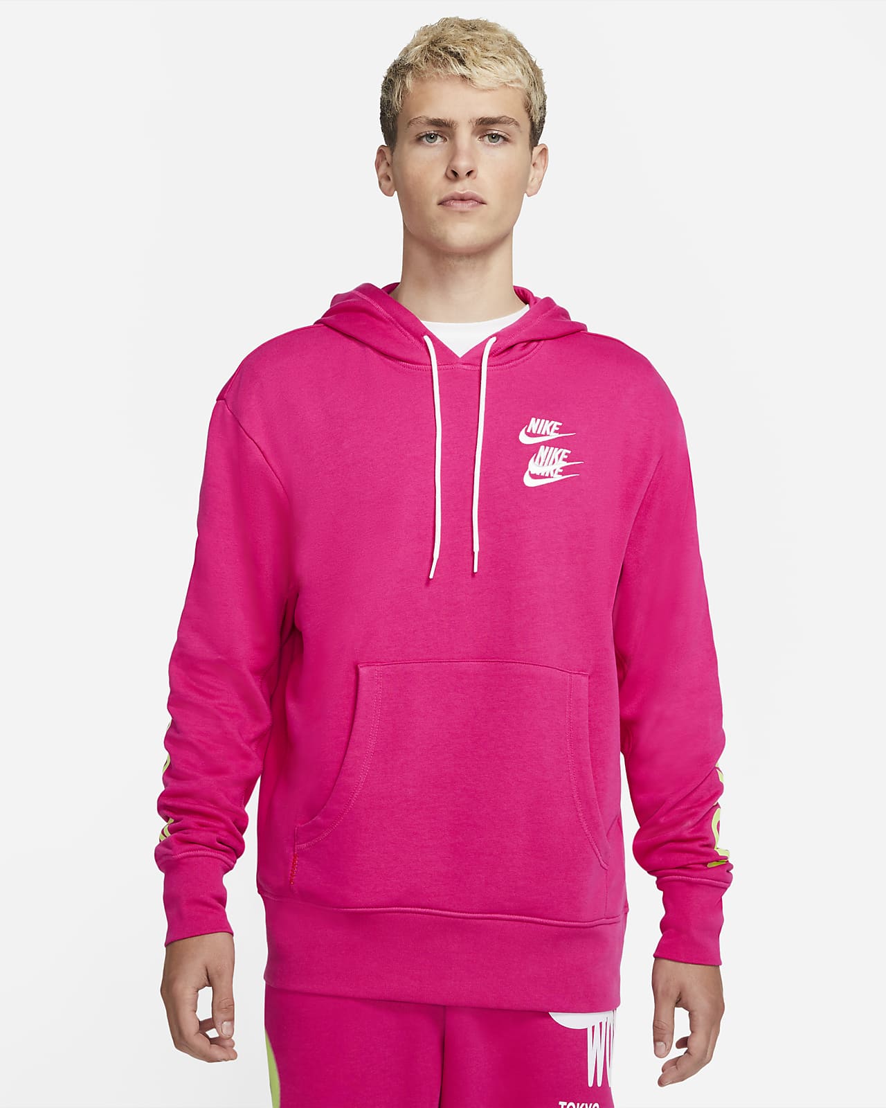 pink mens hoodie nike