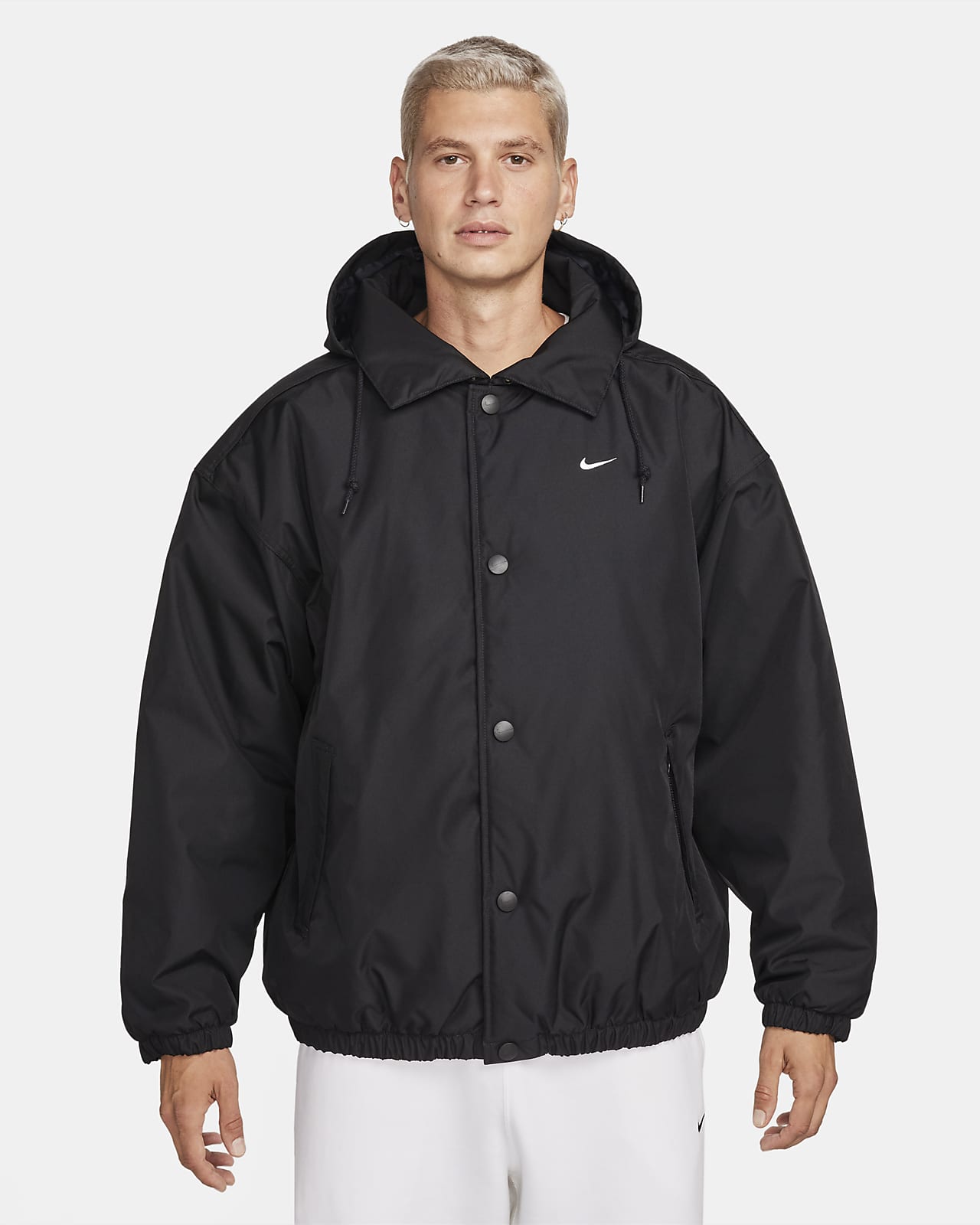 Black Nike Sportswear Solo Swoosh Puffer Jacket