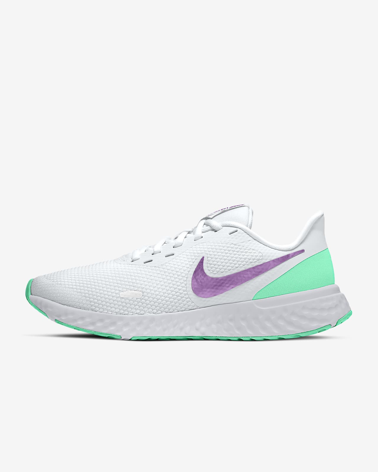 Women's Nike Revolution 5 'Green Glow / Violet' $42.97 Free Shipping ...