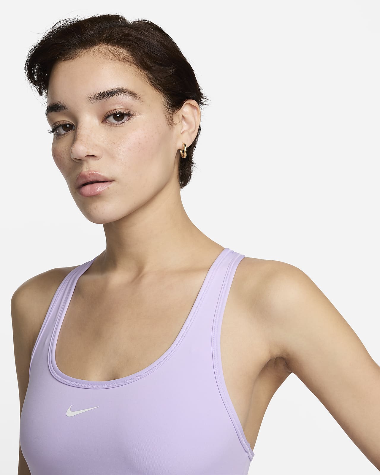 NIKE Swoosh Women's Sports Bra In color olive Style: CK1934 Size Extra Small  (4)