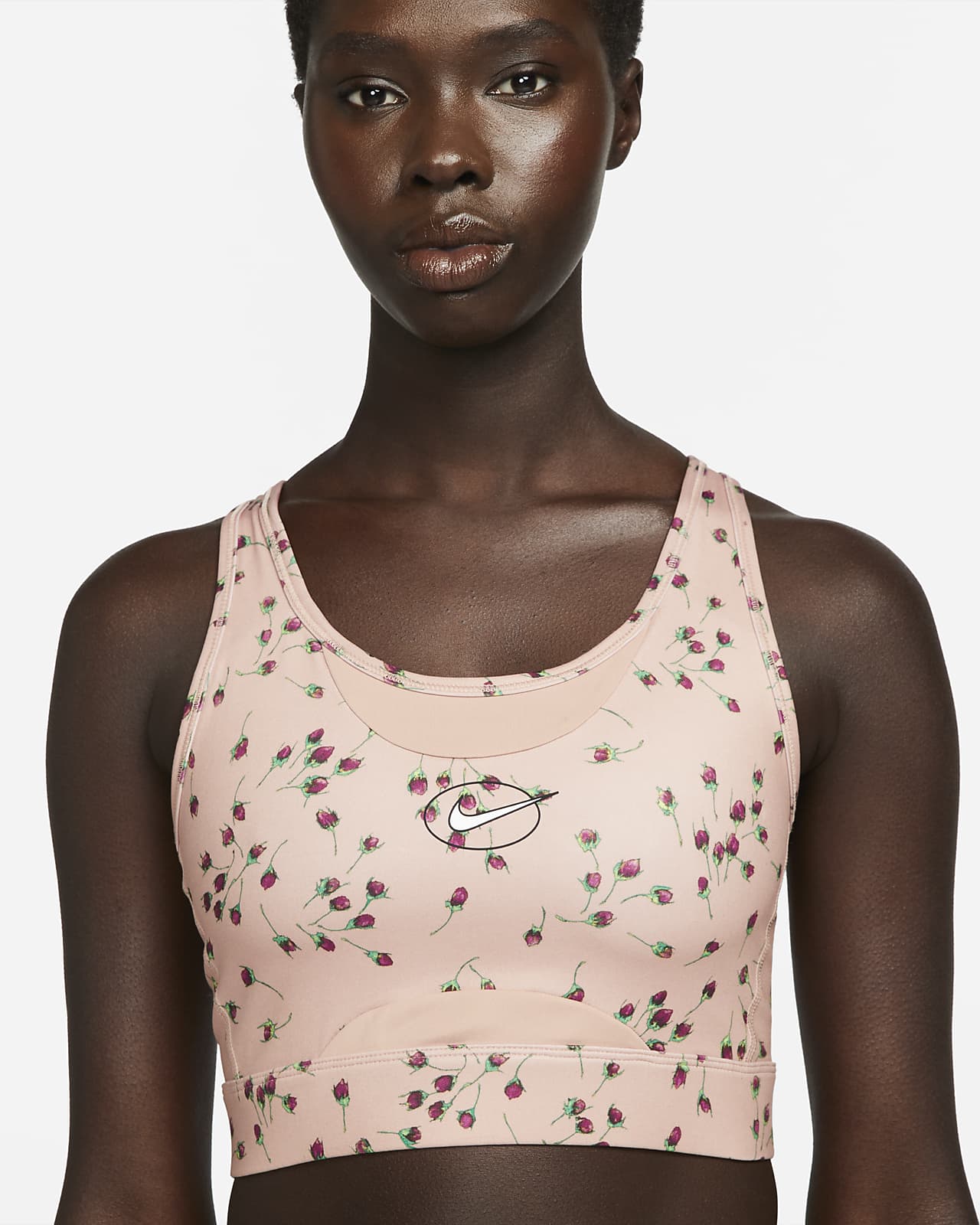 Nike DriFIT Swoosh Icon Clash Women's MediumSupport 1Piece Padded