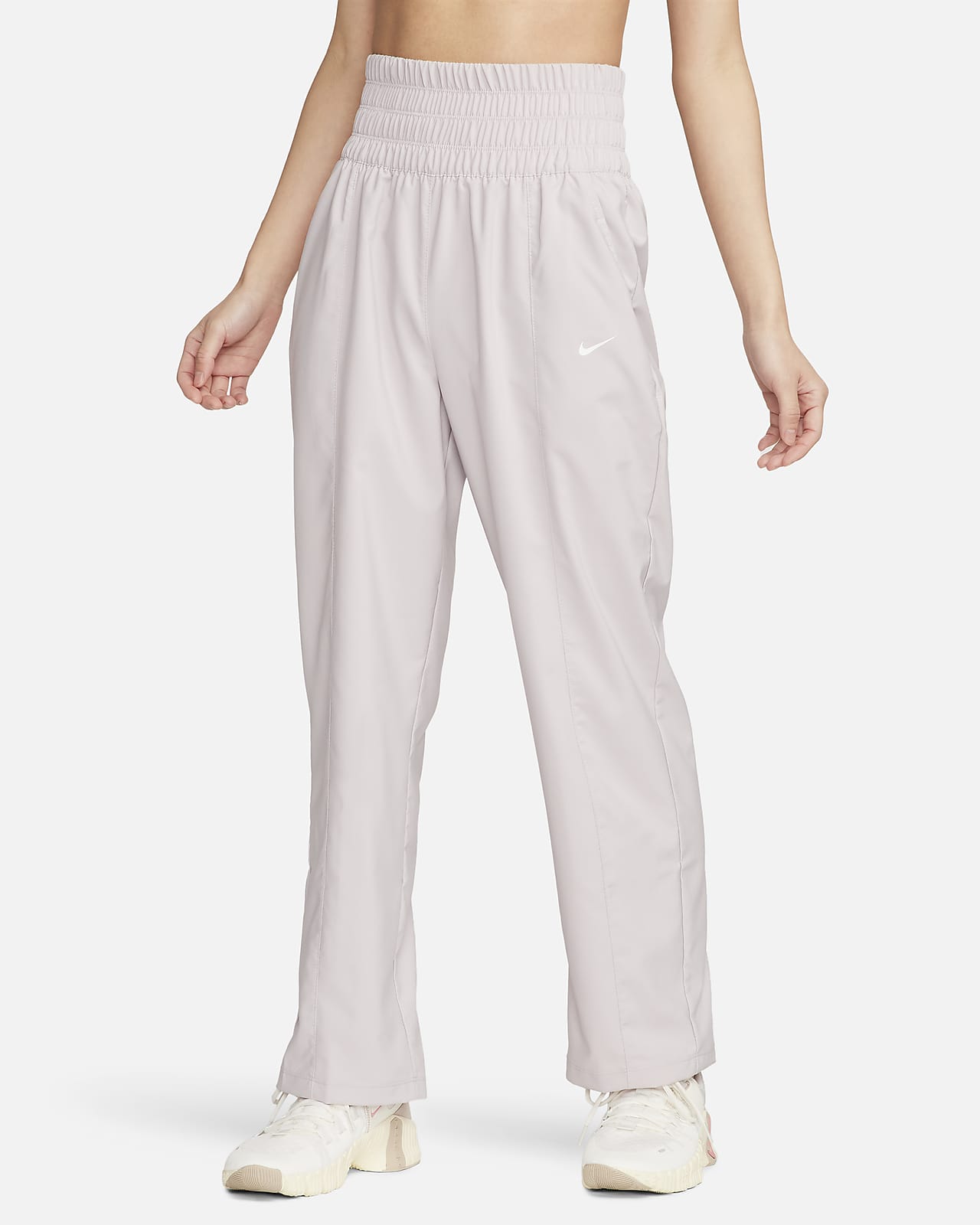Clay White High Waisted Curved Pants in Garment Dyed Denim | LEMAIRE-thunohoangphong.vn