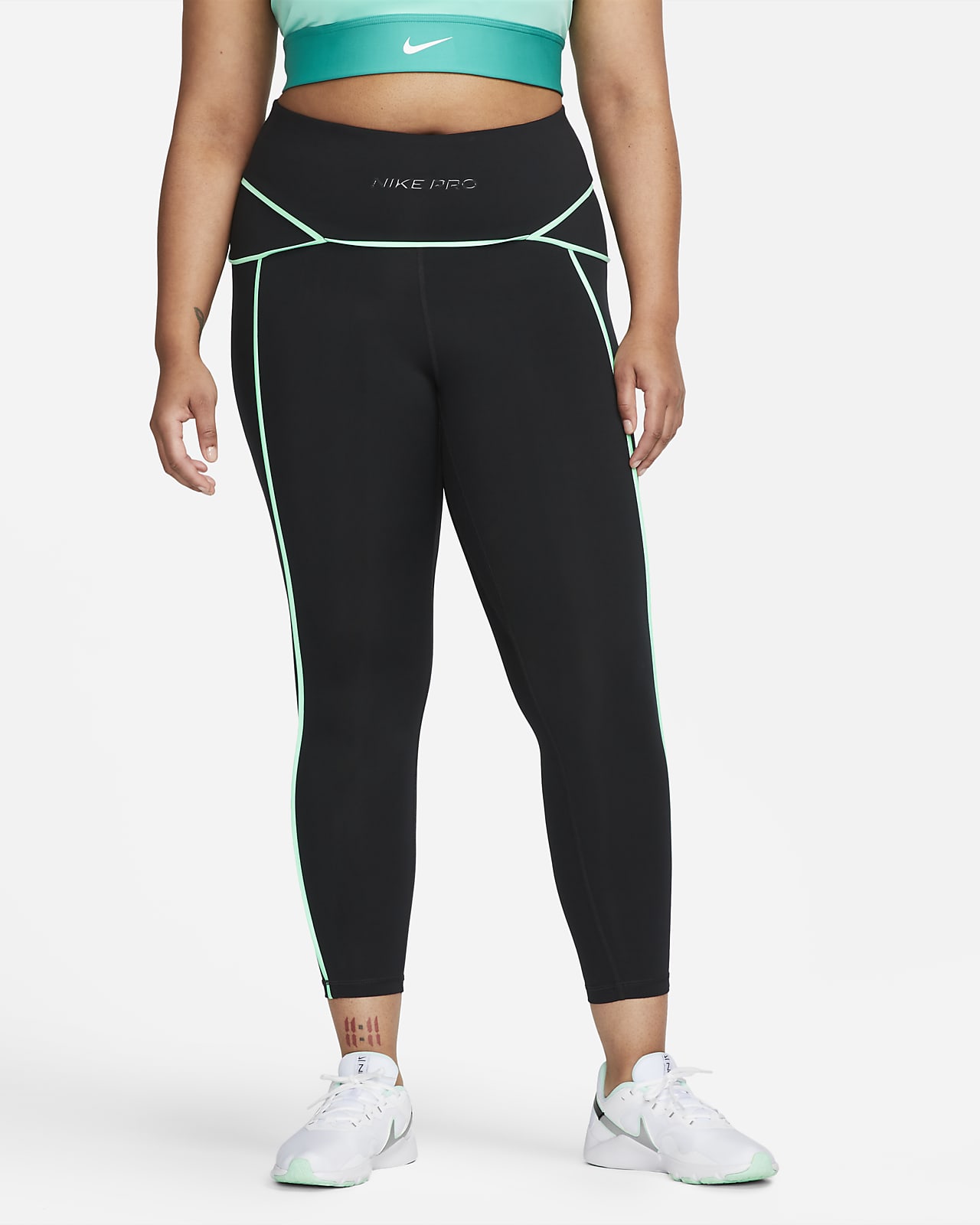 Nike Pro Women's Mid-Rise 7/8 Training Leggings (Plus Size)