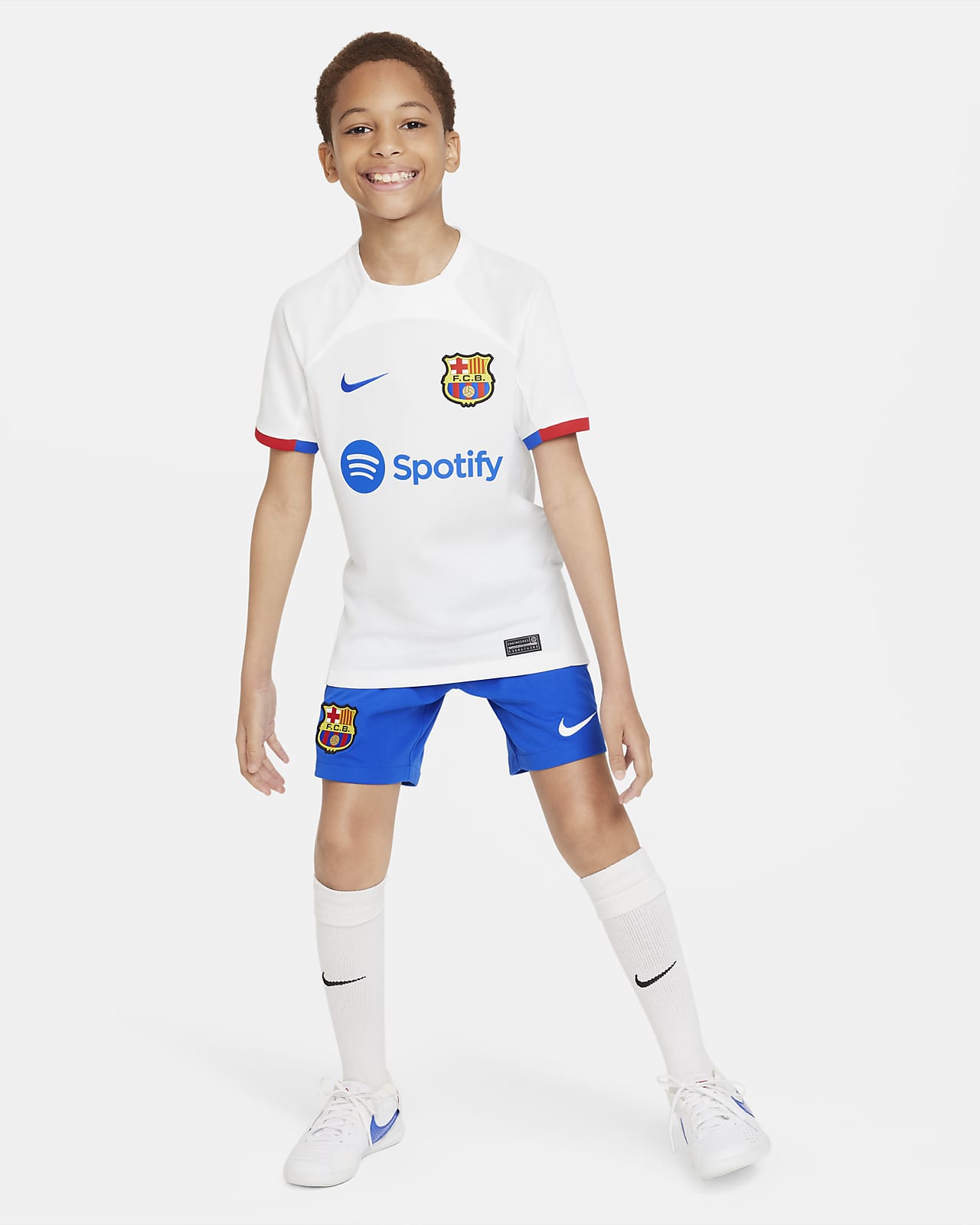 FC Barcelona 2023/24 Stadium Away Big Kids' Nike Dri-FIT Soccer Jersey