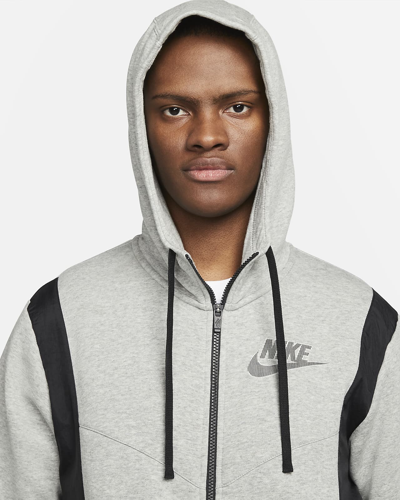 Nike Sportswear Hybrid Full-Zip Fleece Hoodie. Nike NO