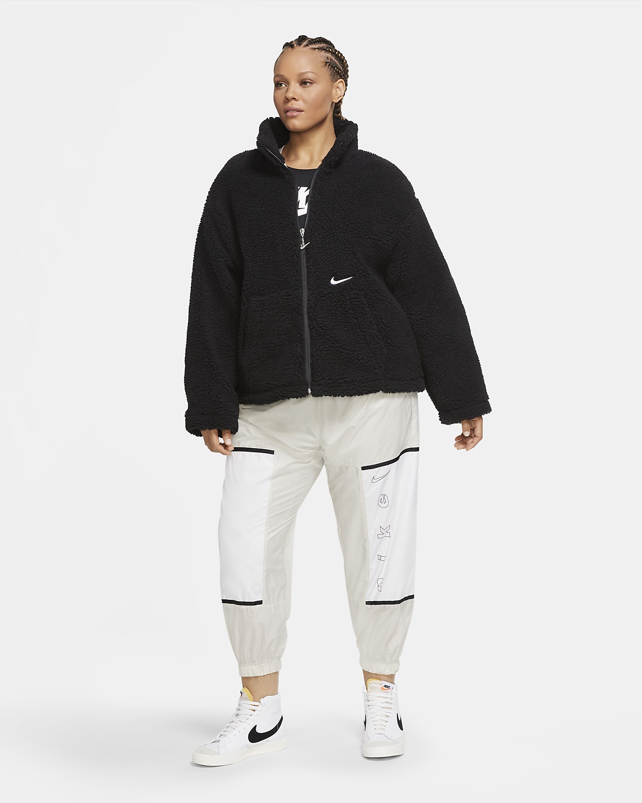 nike nsw swoosh jacket sherpa