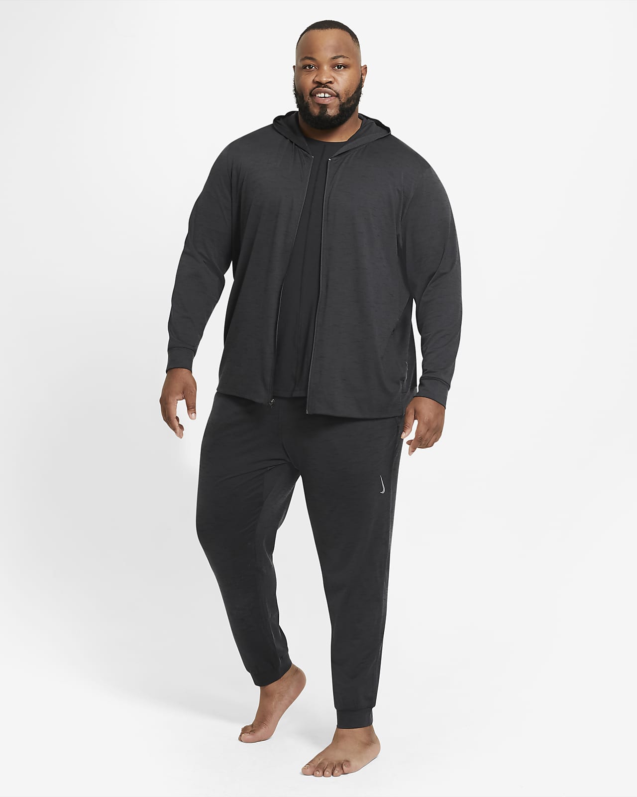Nike Yoga Dri-FIT joggers in dark grey
