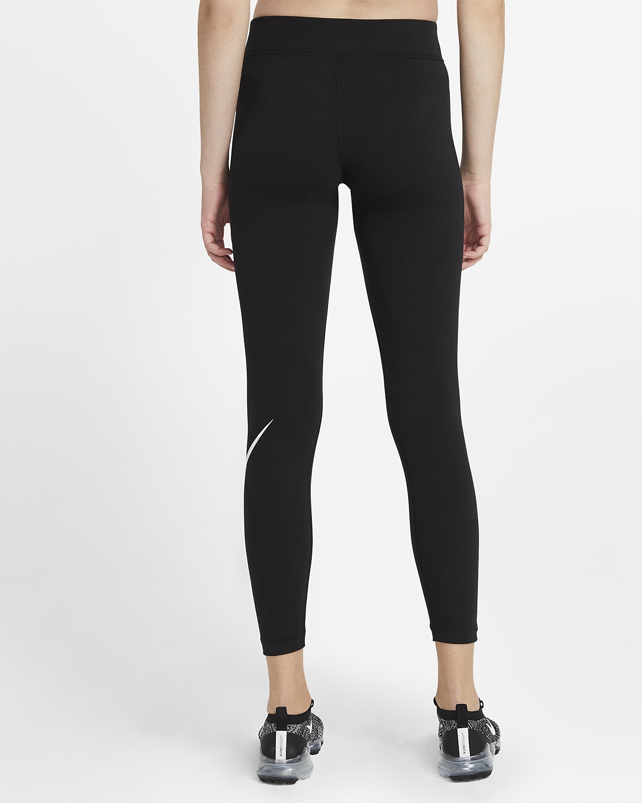Sportswear Nike Women\'s Essential Swoosh Mid-Rise Leggings.