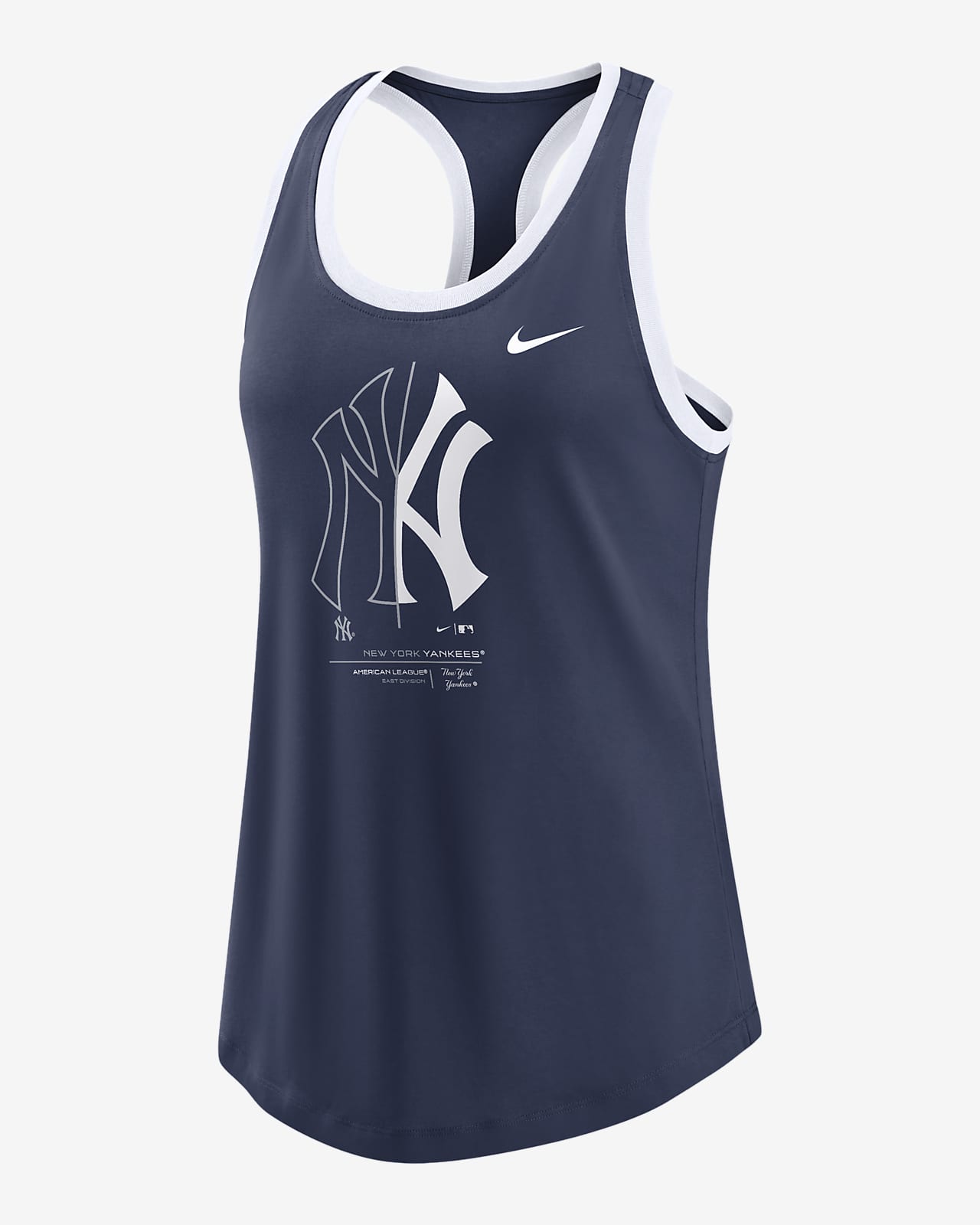 Cerdito Chaqueta Orden alfabetico Camiseta de tirantes con espalda deportiva para mujer Nike Team Tech (MLB  New York Yankees). Nike.com