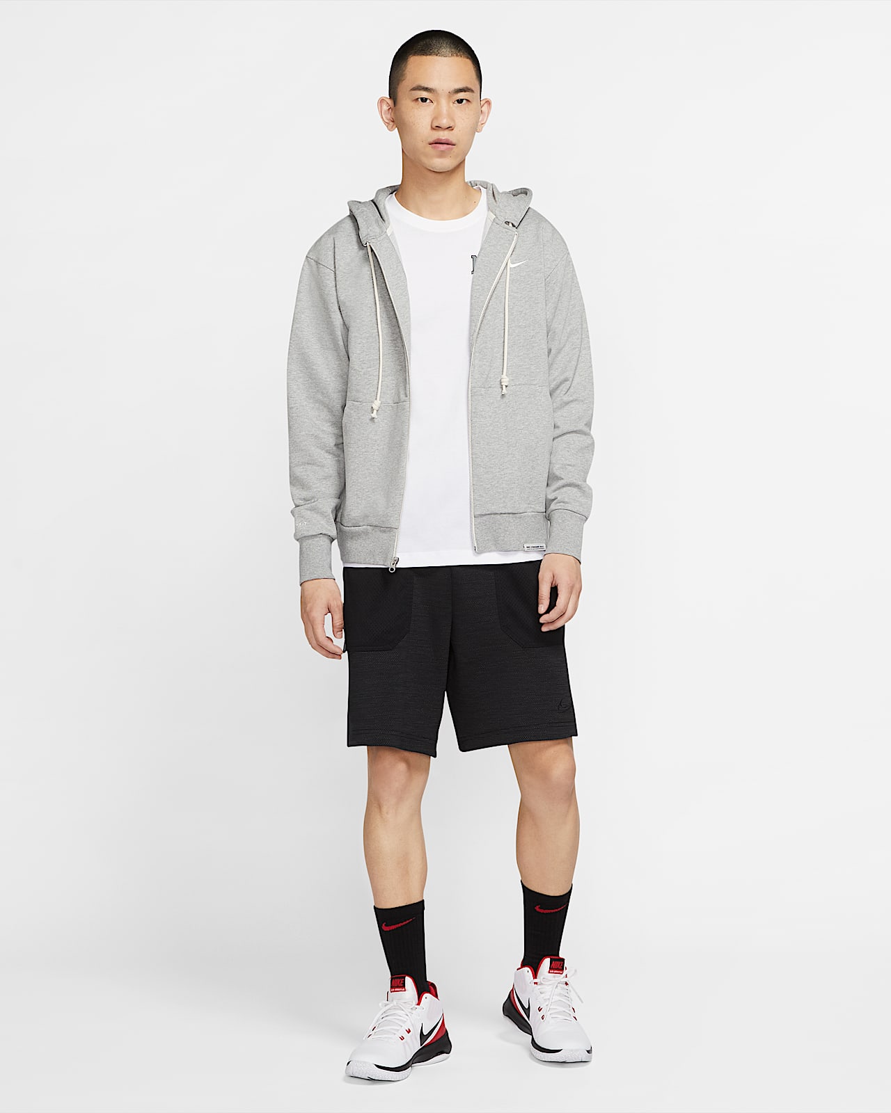 Felpa da basket con cappuccio e zip a tutta lunghezza Nike Dri-FIT Standard  Issue - Uomo. Nike IT