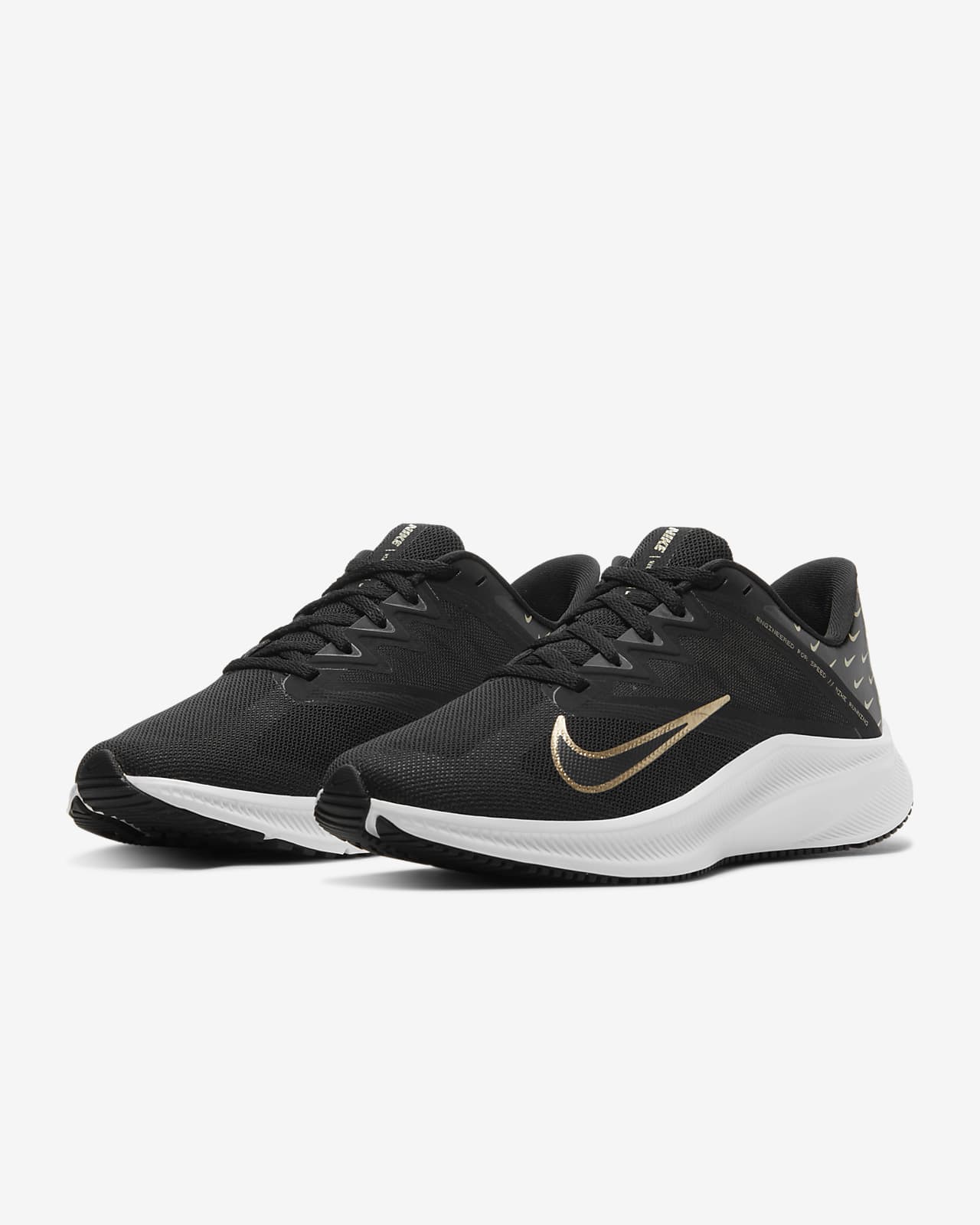 nike quest black and grey