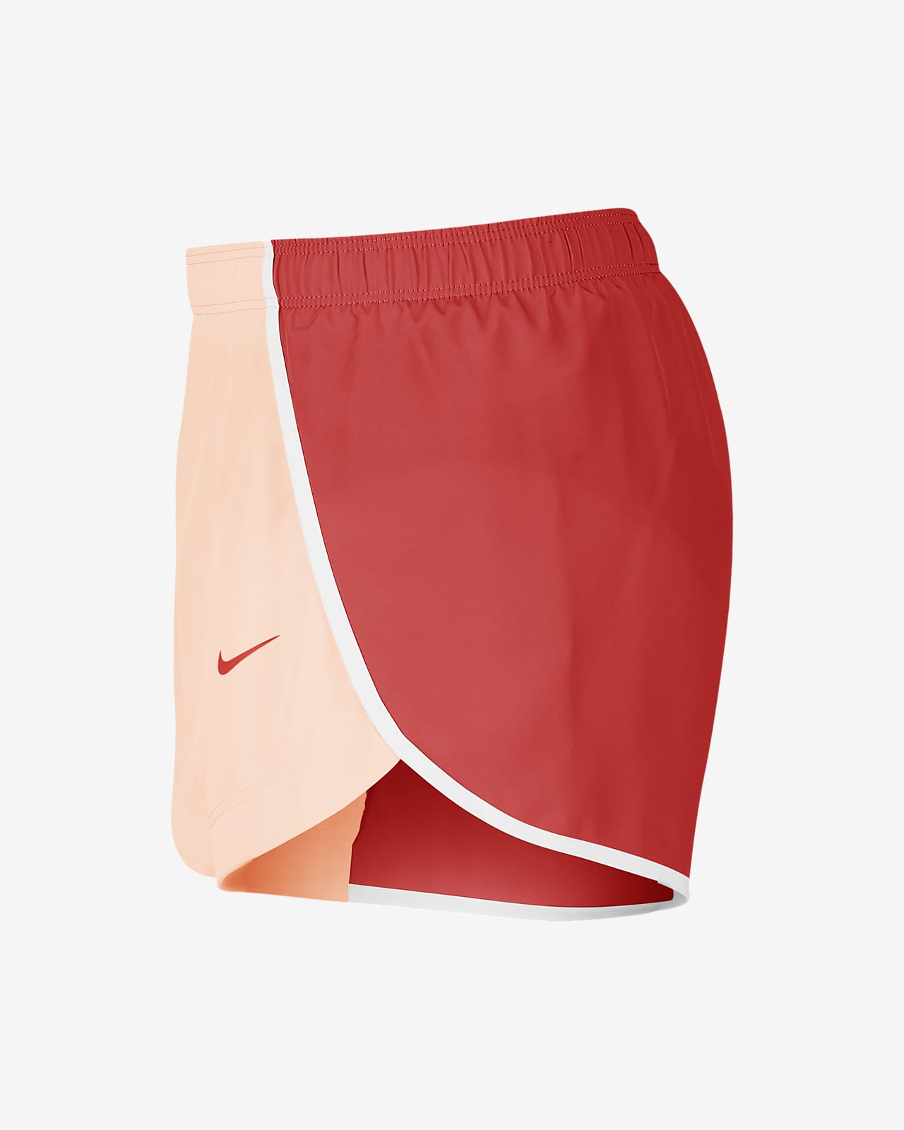 girls red running shorts