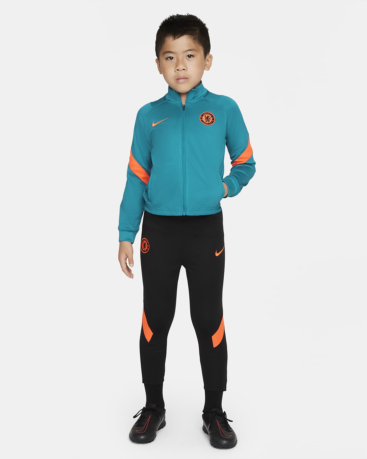 Survêtement de football en maille Nike Dri-FIT Chelsea FC Strike pour Jeune enfant