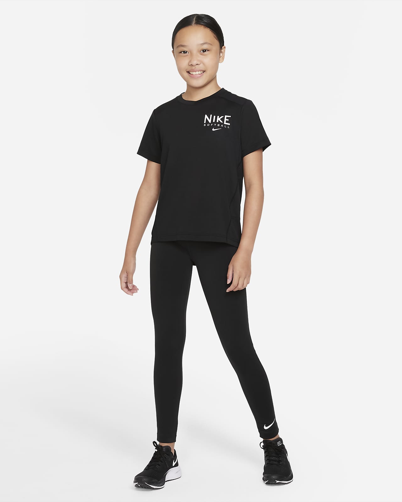 Nike Dri-FIT Practice Big Kids\' Top. Short-Sleeve Softball (Girls\')