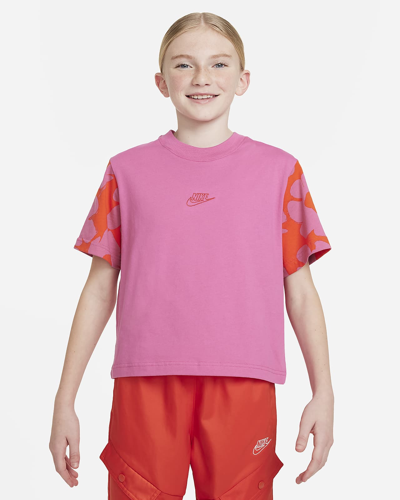 Nike Sportswear T-shirt met recht design voor meisjes