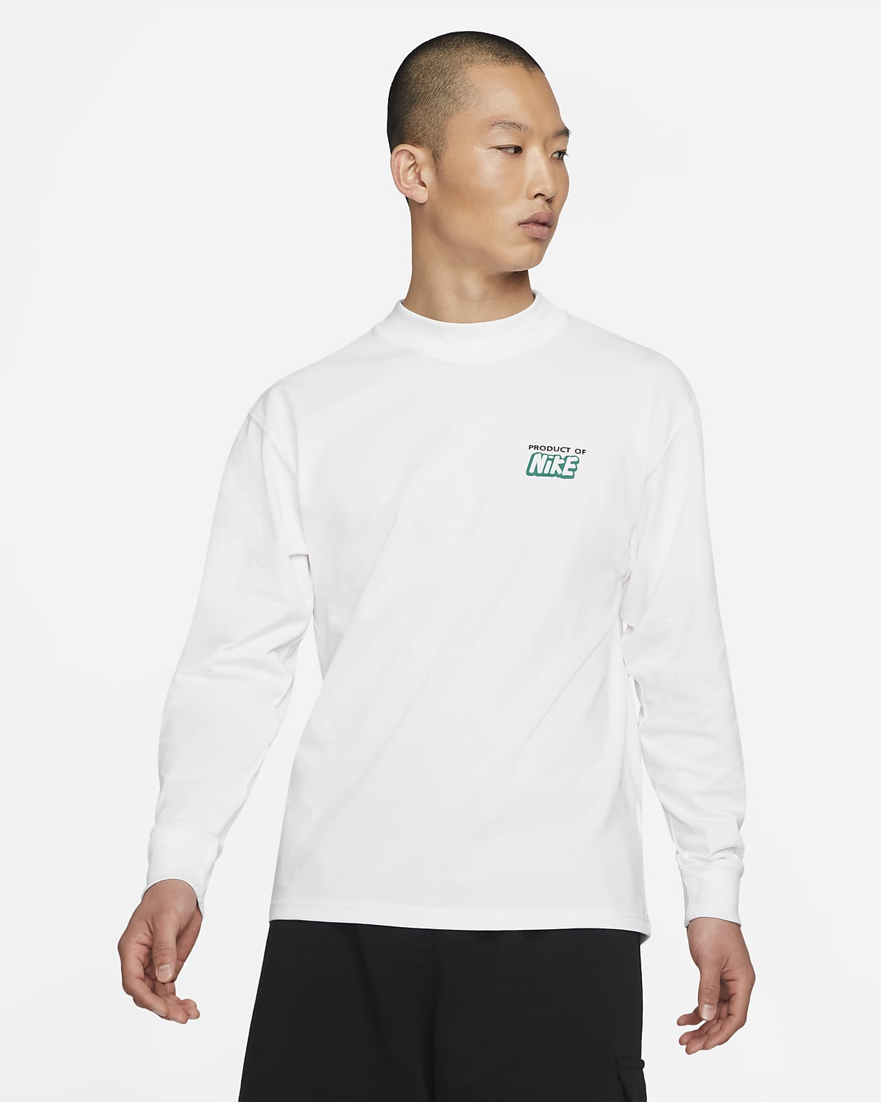 Long-Sleeve Mock Neck T-Shirt. Nike JP