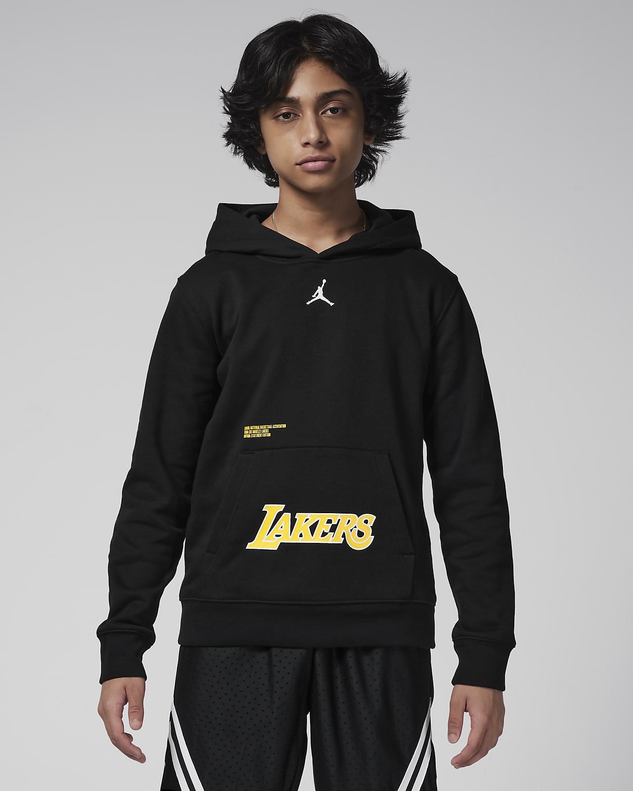 Los Angeles Lakers Courtside Statement Edition Jordan NBA-hoodie van fleece voor kids