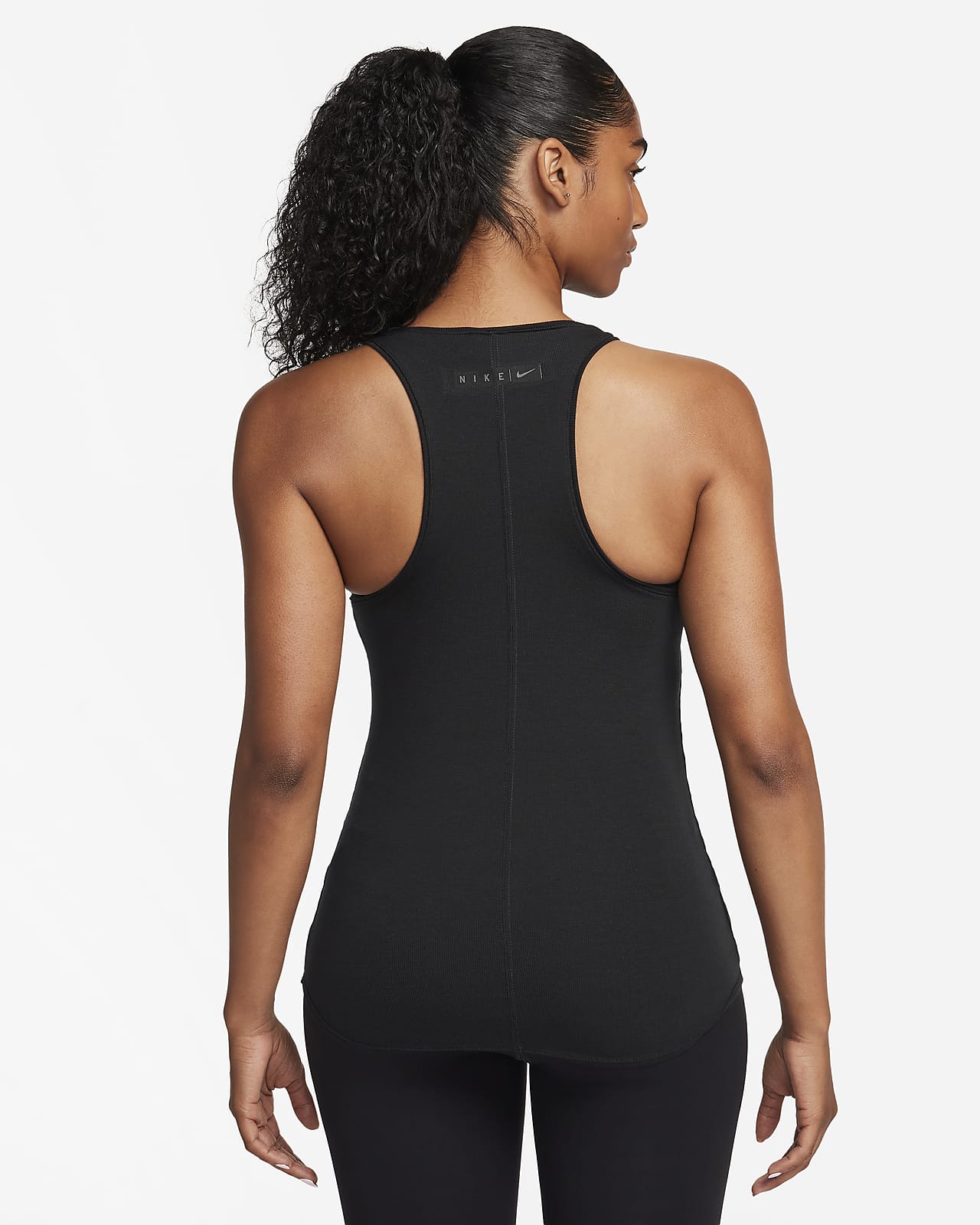 Nike Yoga Luxe Women's Dri-FIT Ribbed Tank Top Heather Grey Size Plus 1X