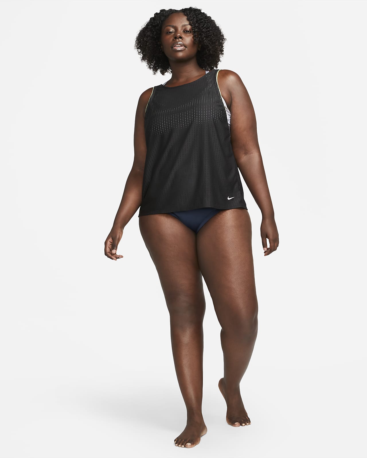 Nike Essential Women's High-Waisted Bikini Swim Bottom (Plus Size).