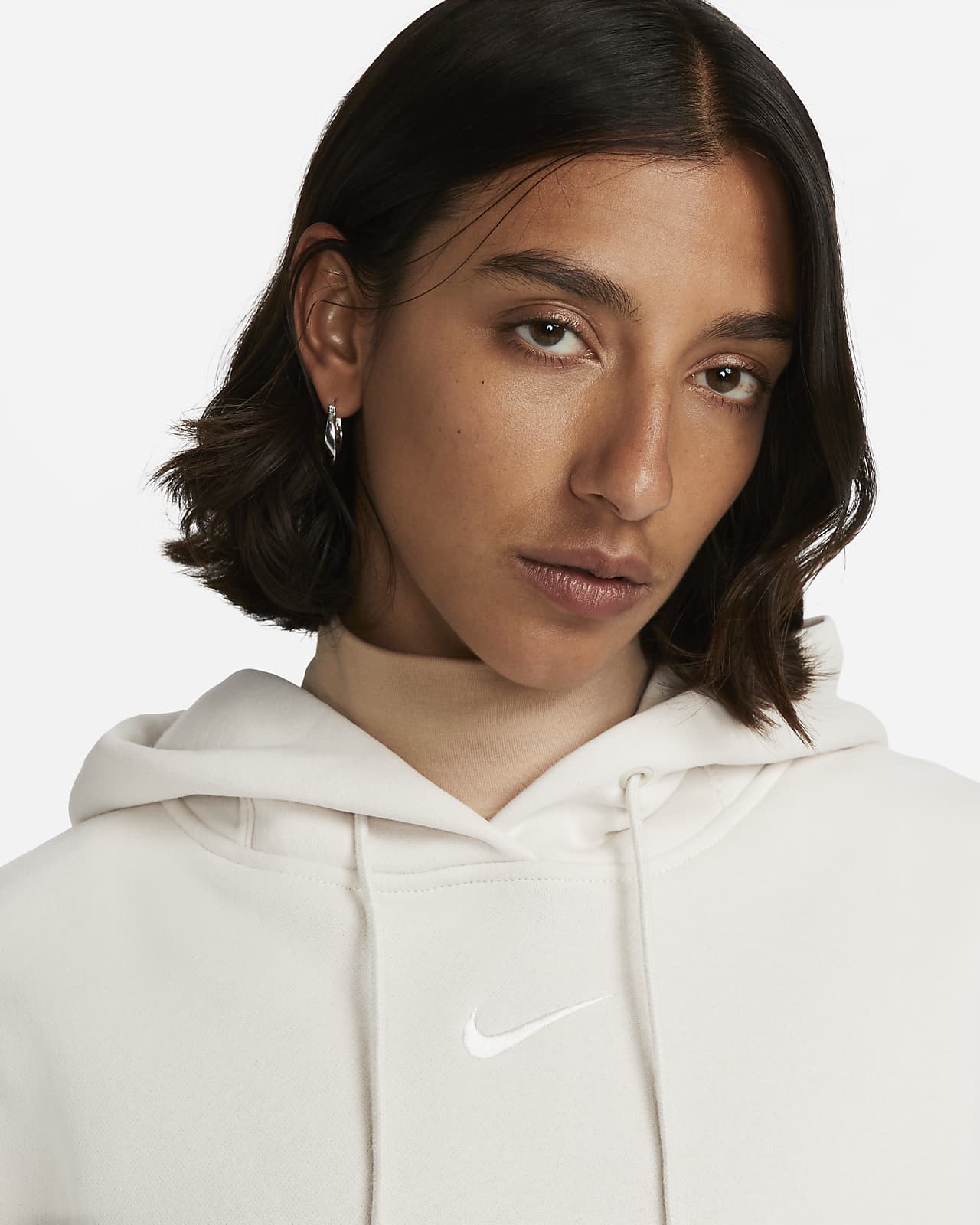 NIKE Nike Sportswear Phoenix Fleece Women's Over-Oversized Hoodie, Sand  Women's Hooded Track Jacket