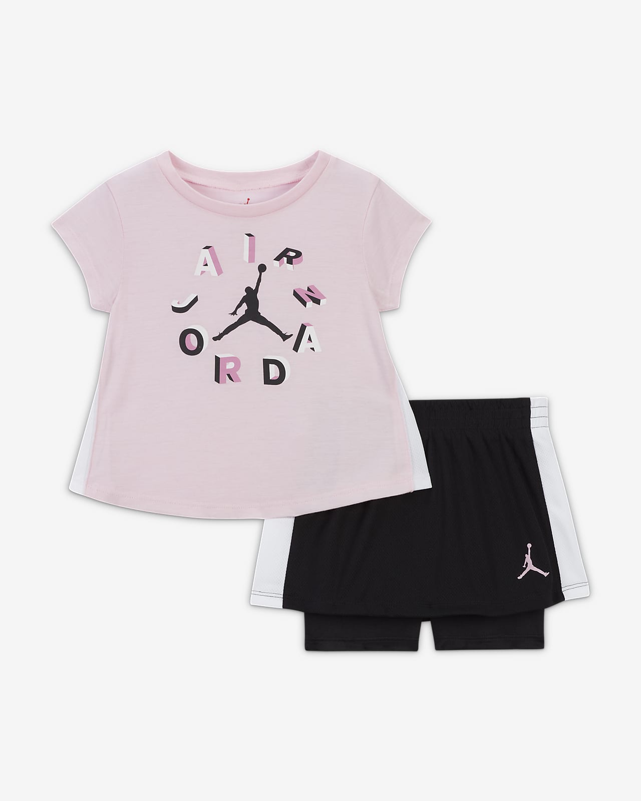 Conjunto de playera y falda para bebé Jordan Baby (12 a 24 meses). 