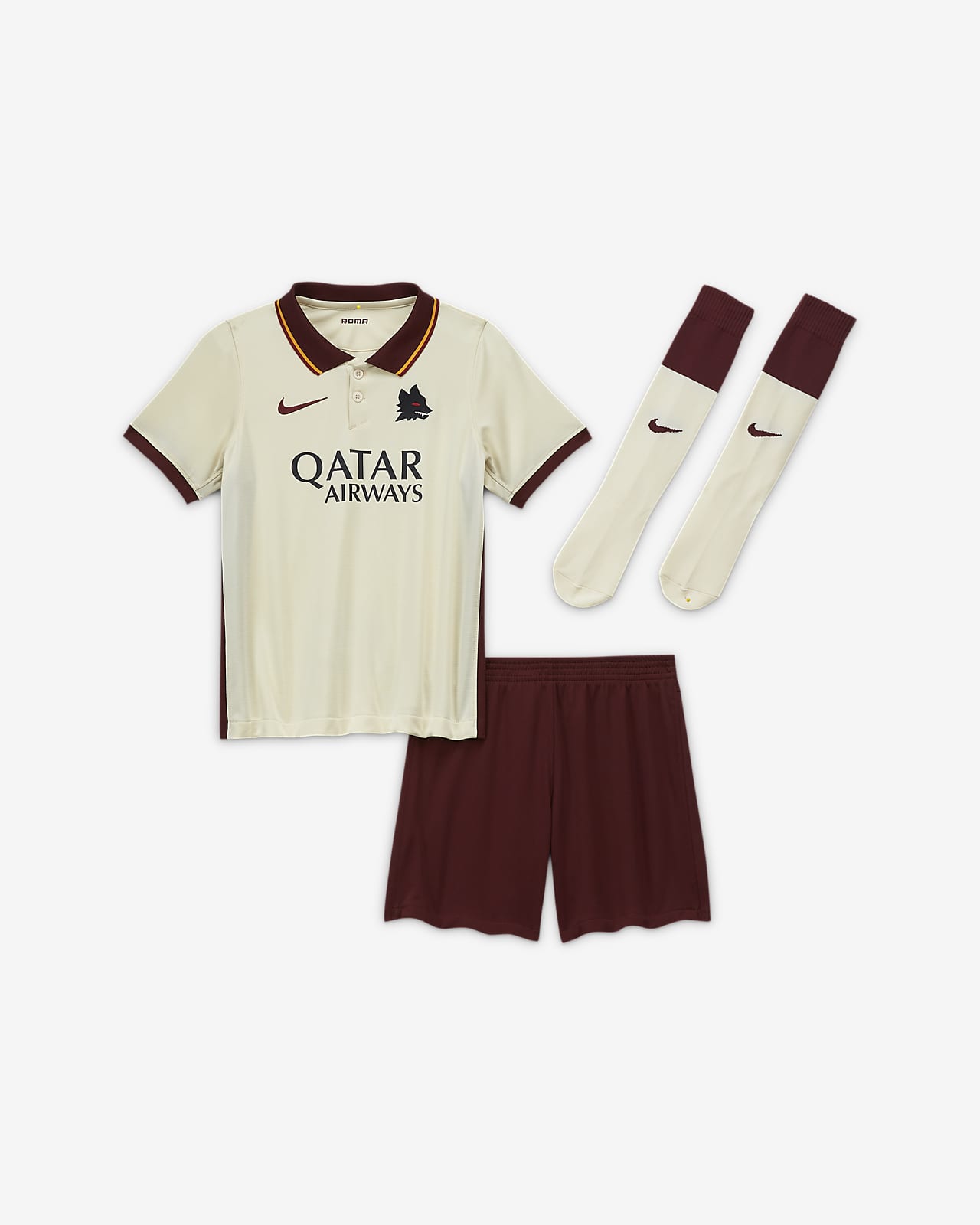 As Roma 2020 21 Away Younger Kids Football Kit Nike Sk [ 1600 x 1280 Pixel ]