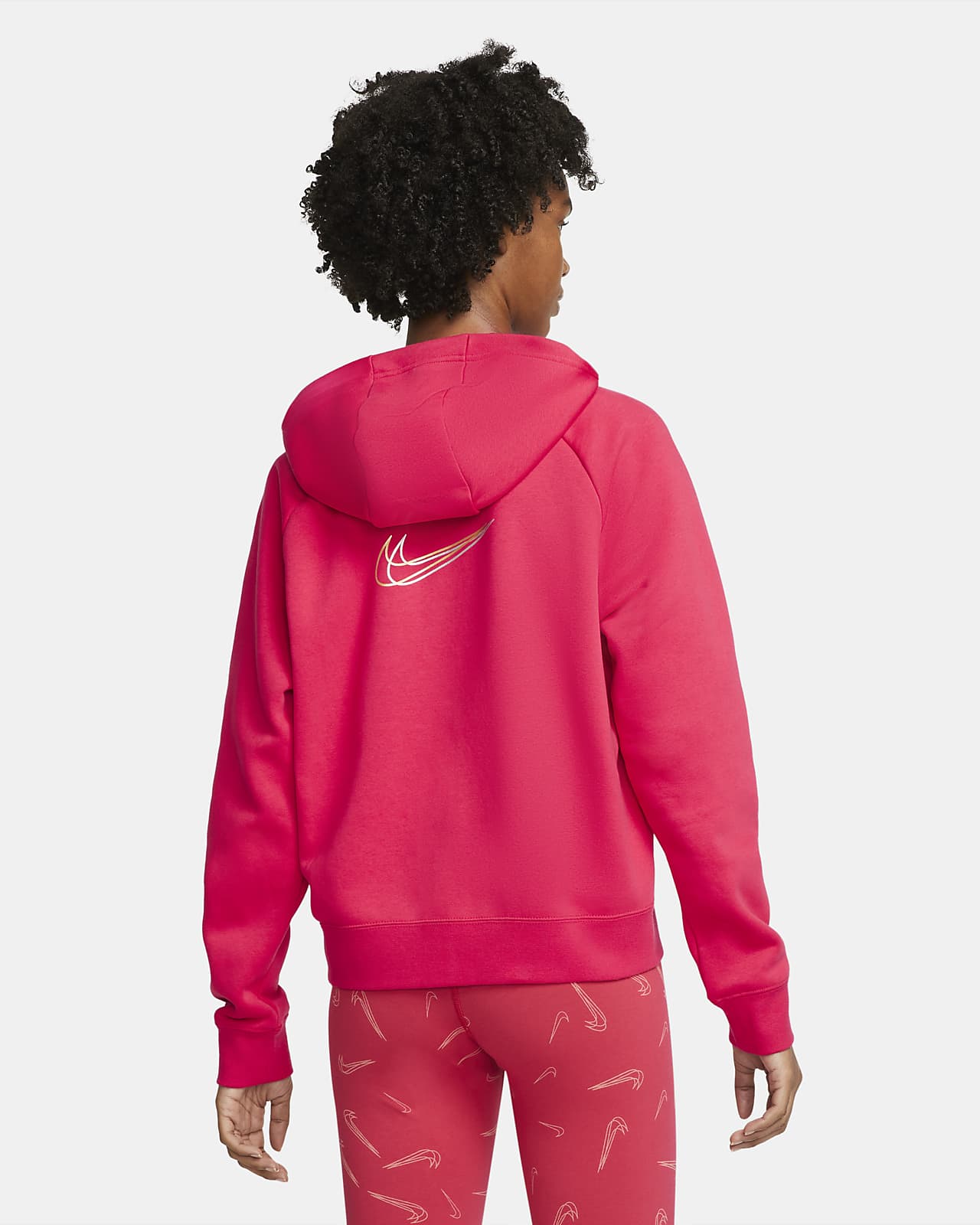 Sudadera con gorro de tejido Fleece con cierre completo para mujer Nike  Sportswear. Nike.com