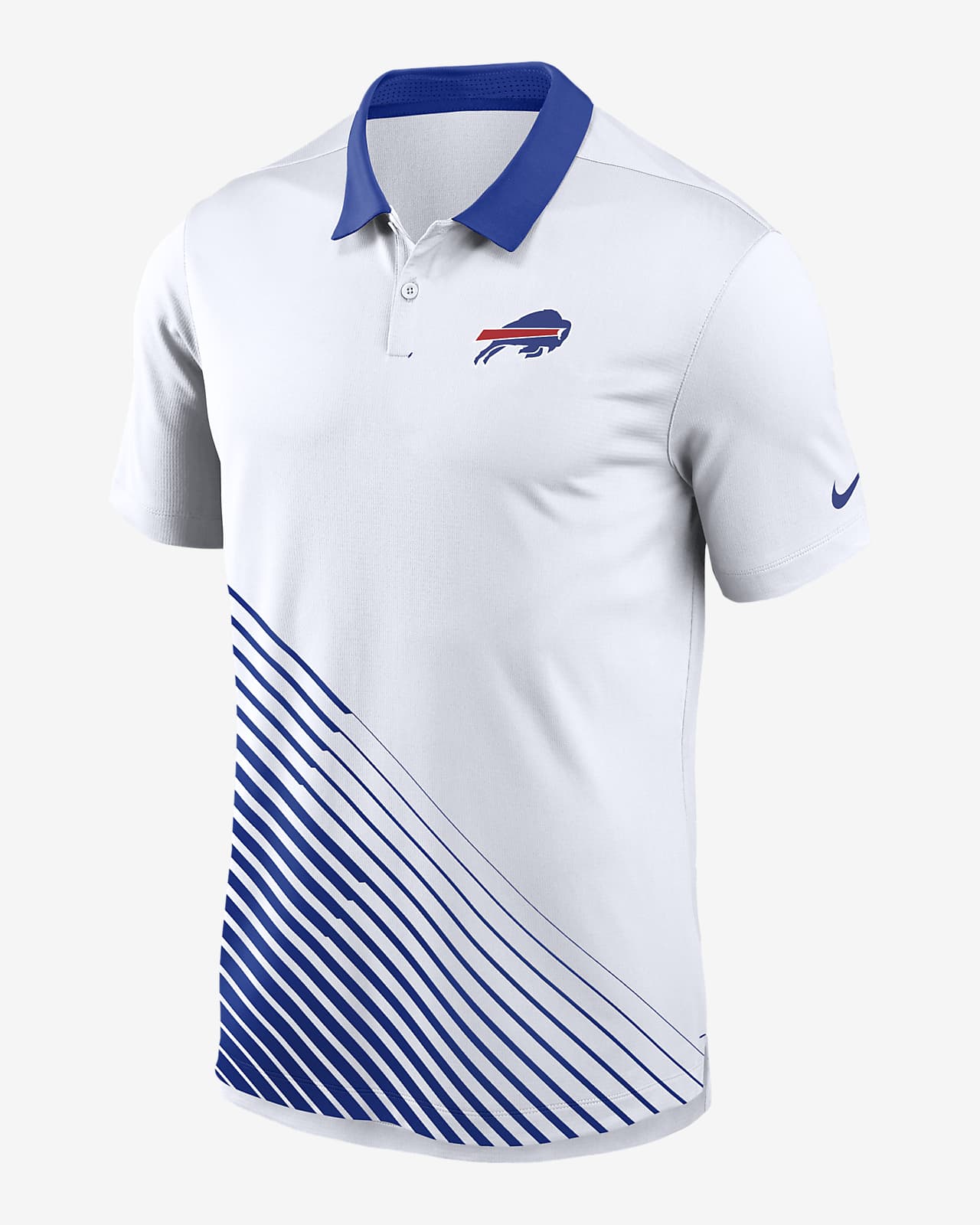 Nike Men's Dri-Fit Yard Line (NFL Buffalo Bills) Polo in White, Size: Small | 00HT01QZ81-06S