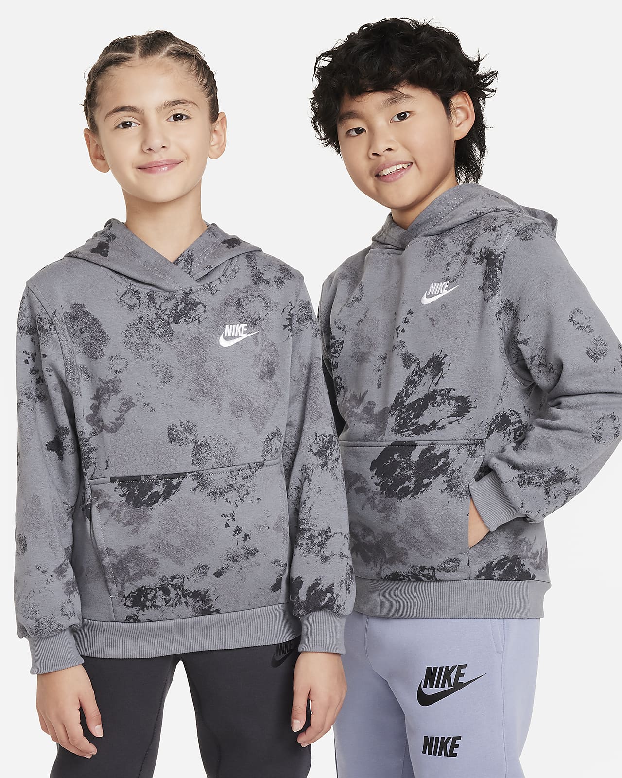 Nike Sportswear Club Fleece belebújós, kapucnis pulóver nagyobb gyerekeknek