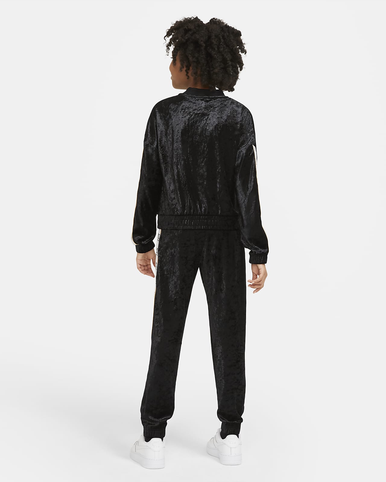 nike black and rose gold tracksuit