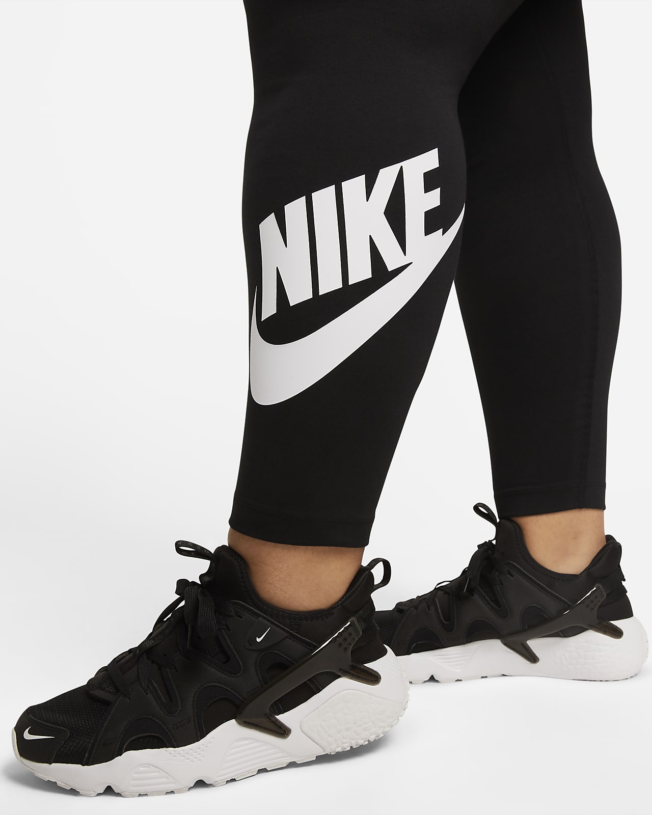 Nike Womens Sportswear High Waisted Tights (Black/White) | Sportpursui