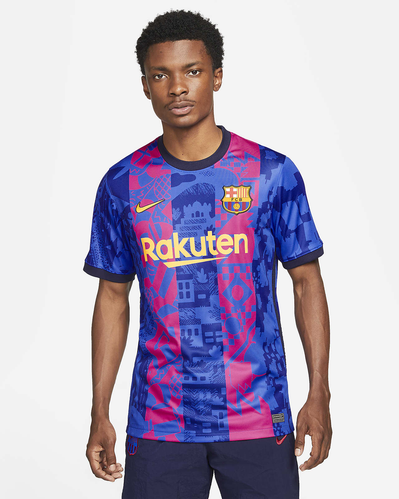 FC Barcelona 2021/22 Stadium Third-Nike Dri-FIT-fodboldtrøje til mænd