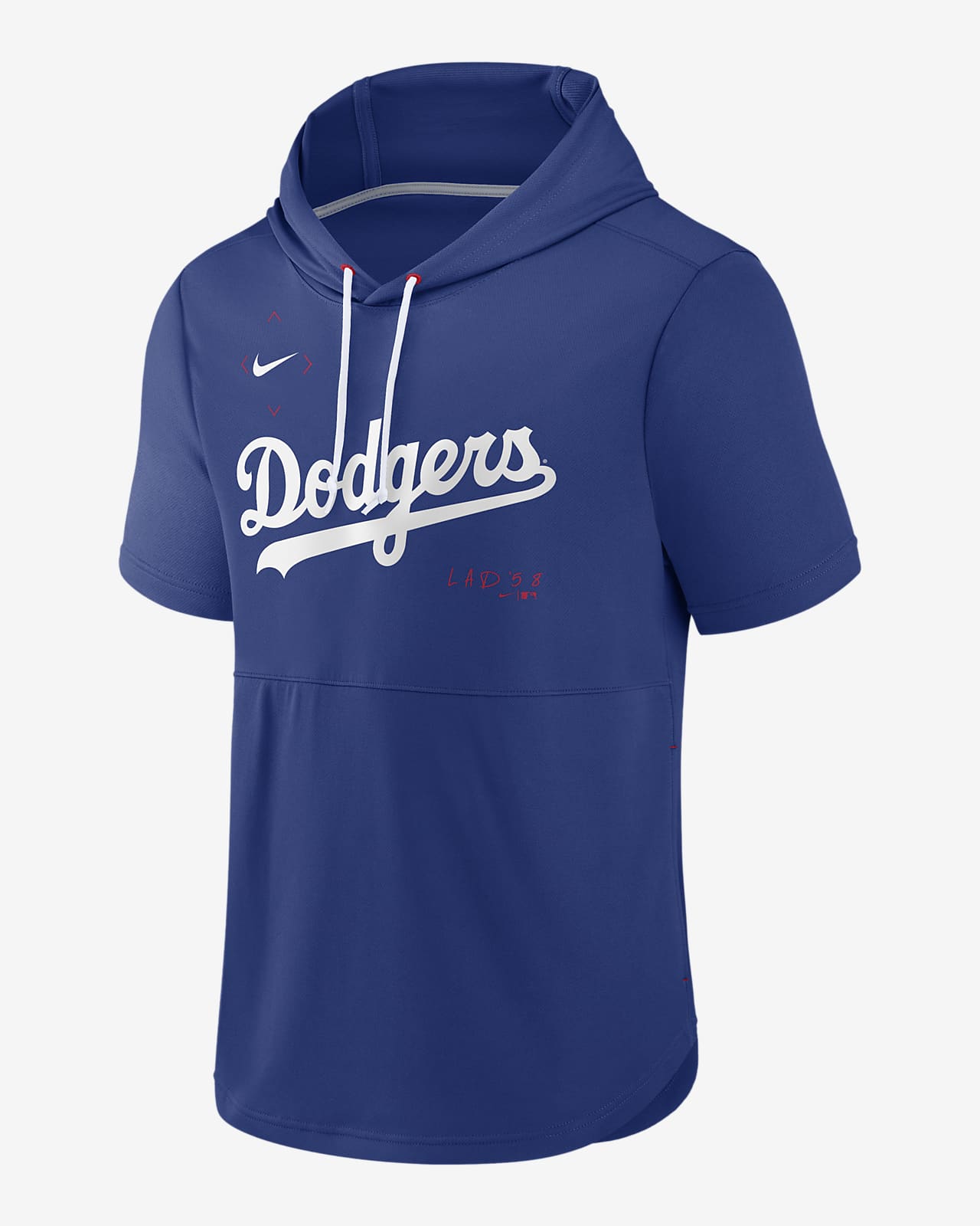 Nike Springer (MLB Los Angeles Dodgers) Men's Short-Sleeve Pullover Hoodie.